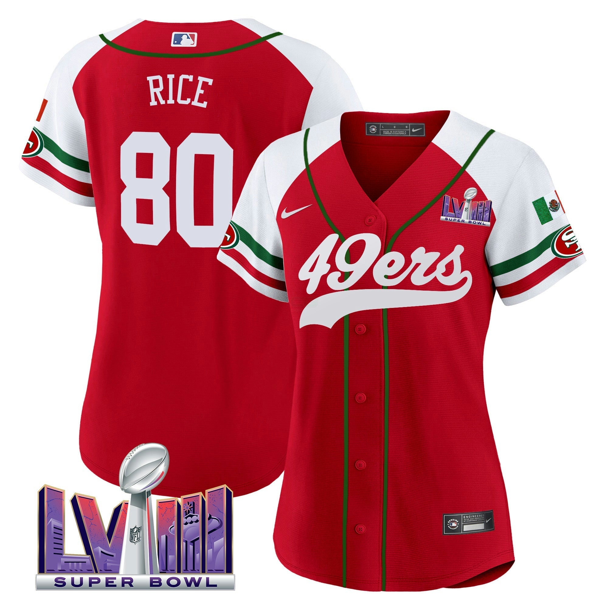 Camisa NFL Women’s Mexico Super Bowl LVIII Patch Jersey