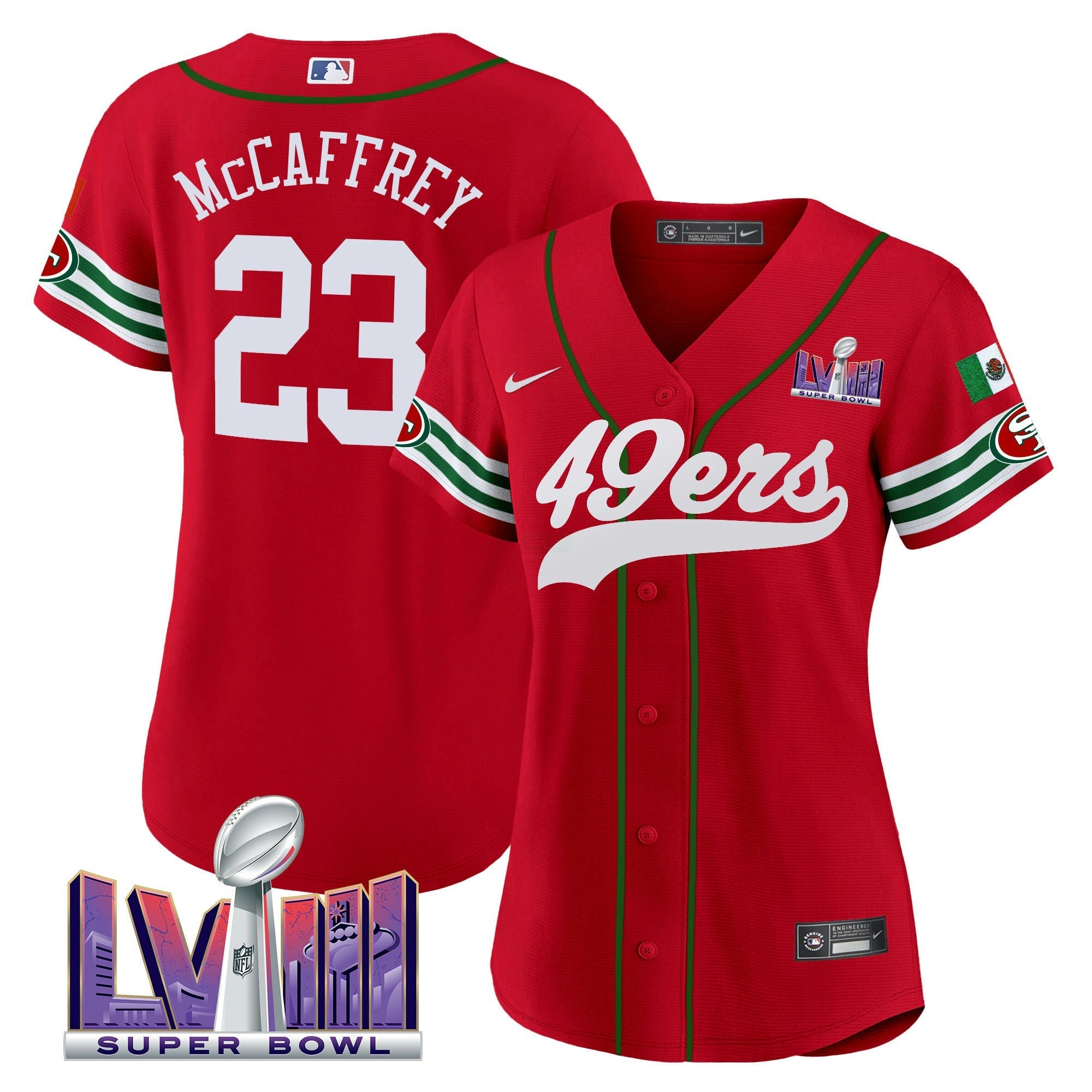 Camisa NFL Women’s Mexico Super Bowl LVIII Patch Jersey