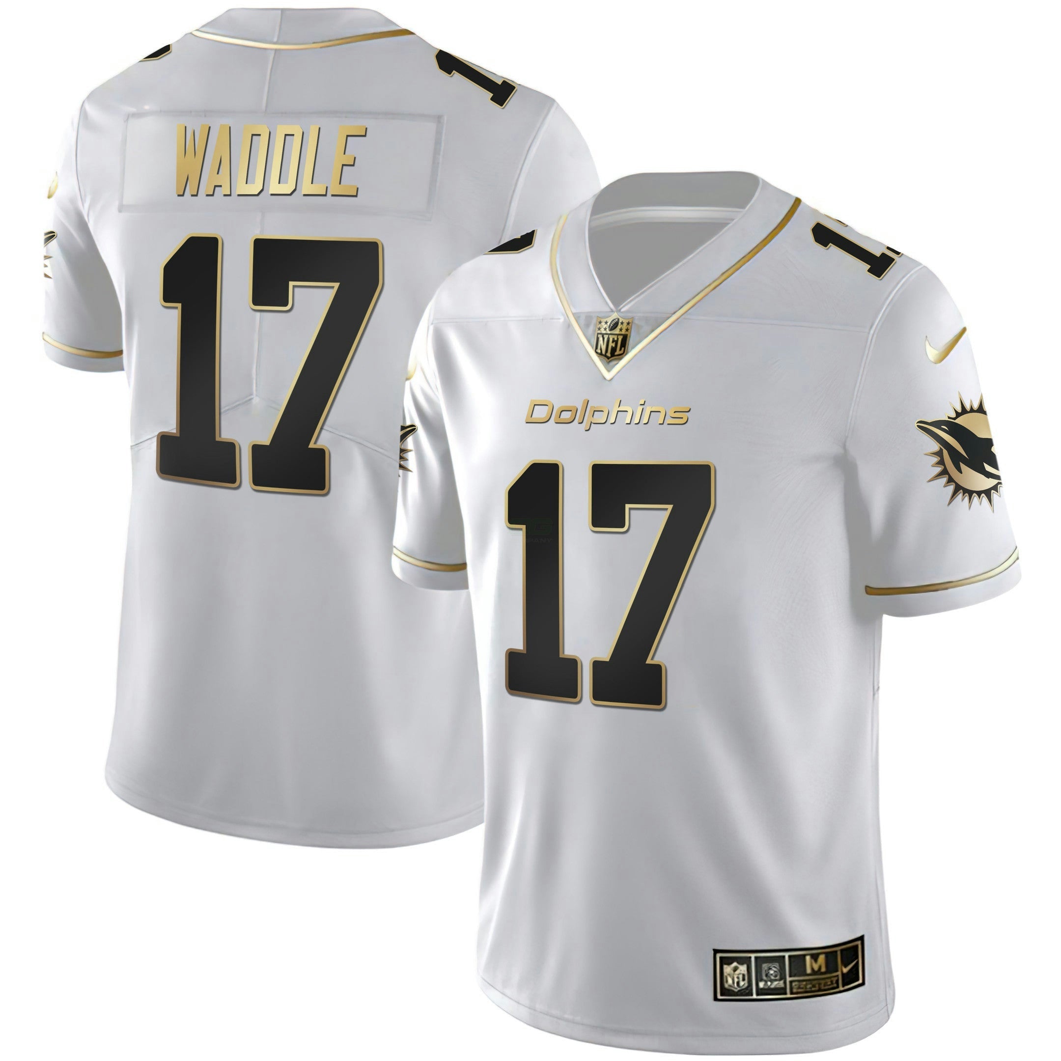 Camisa NFL Women’s Miami Branca Dourada & Preta Dourada Jersey