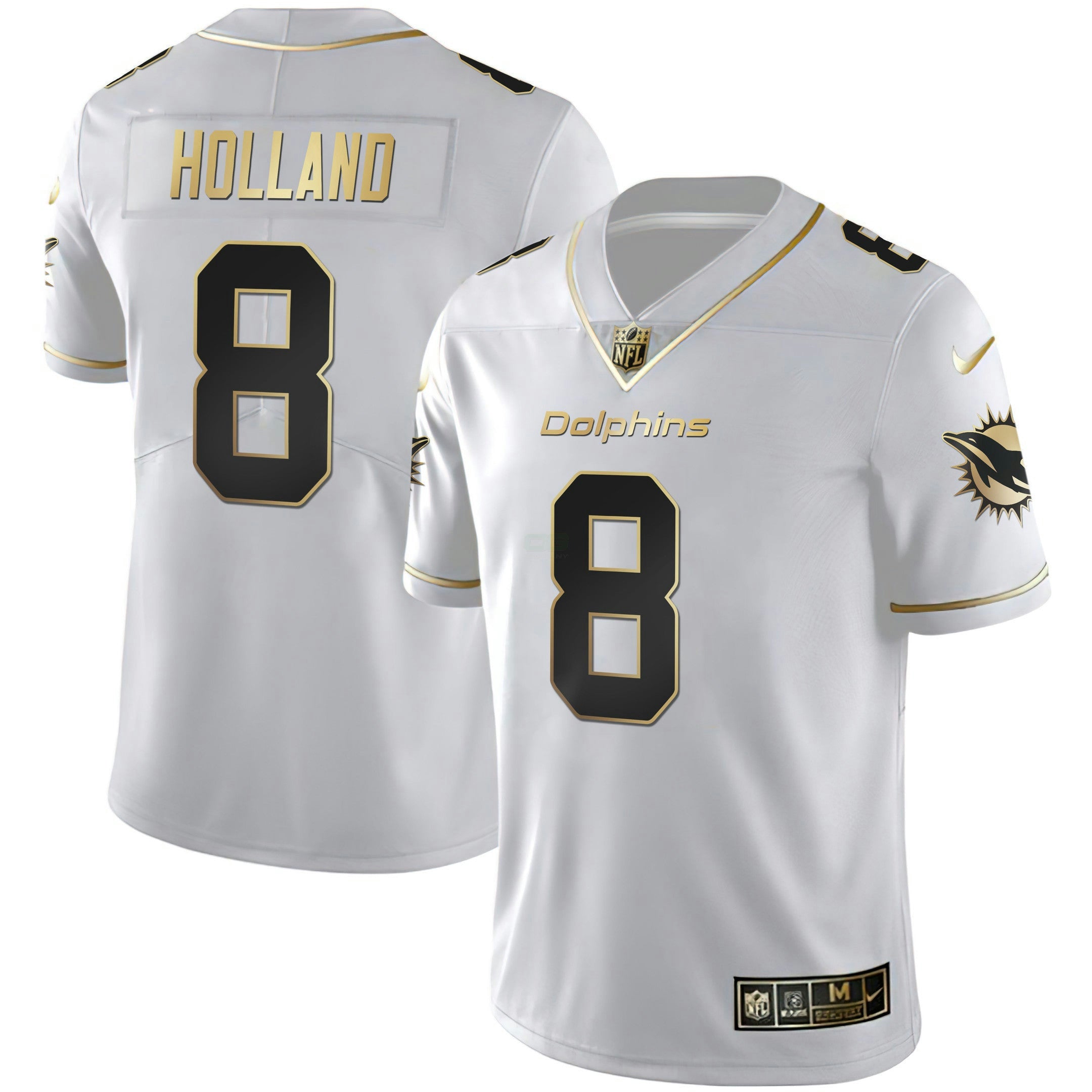 Camisa NFL Women’s Miami Branca Dourada & Preta Dourada Jersey