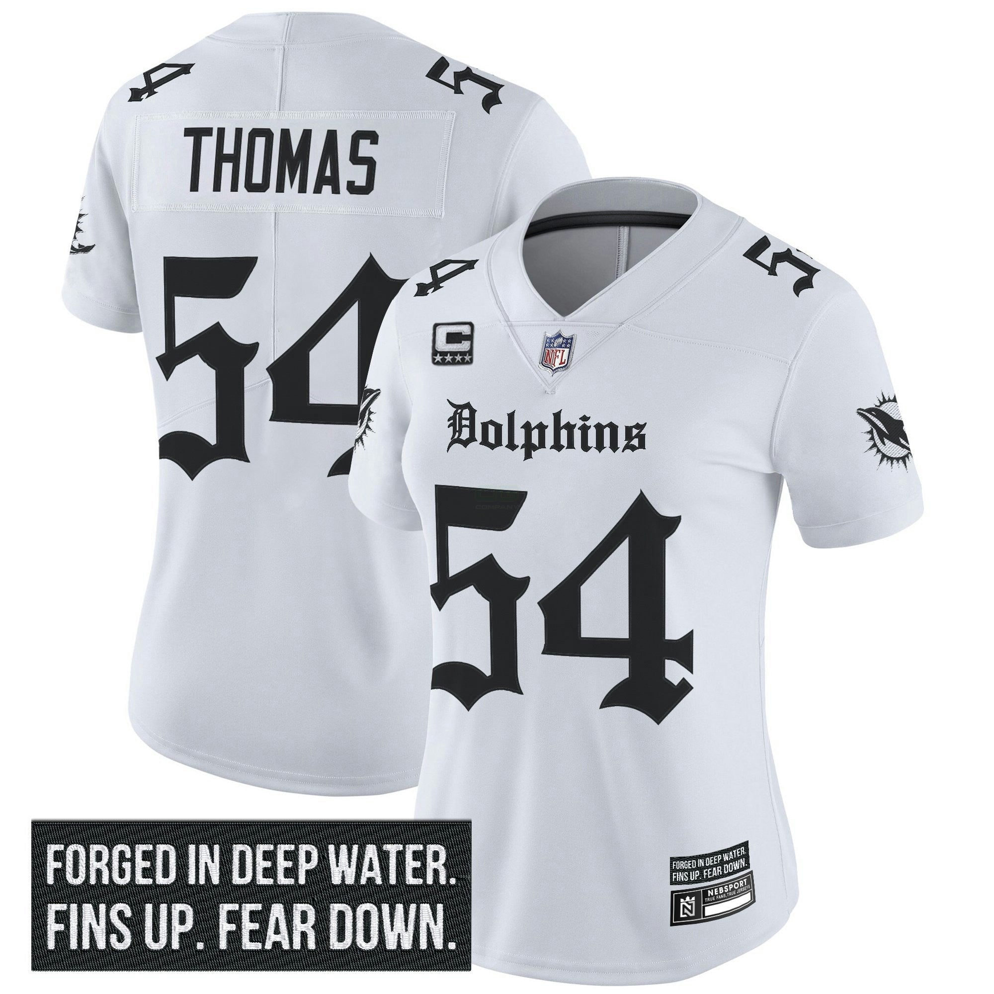 Camisa NFL Women’s Miami ‘Gothic Deep Water Edition’ Vapor Limited Jersey