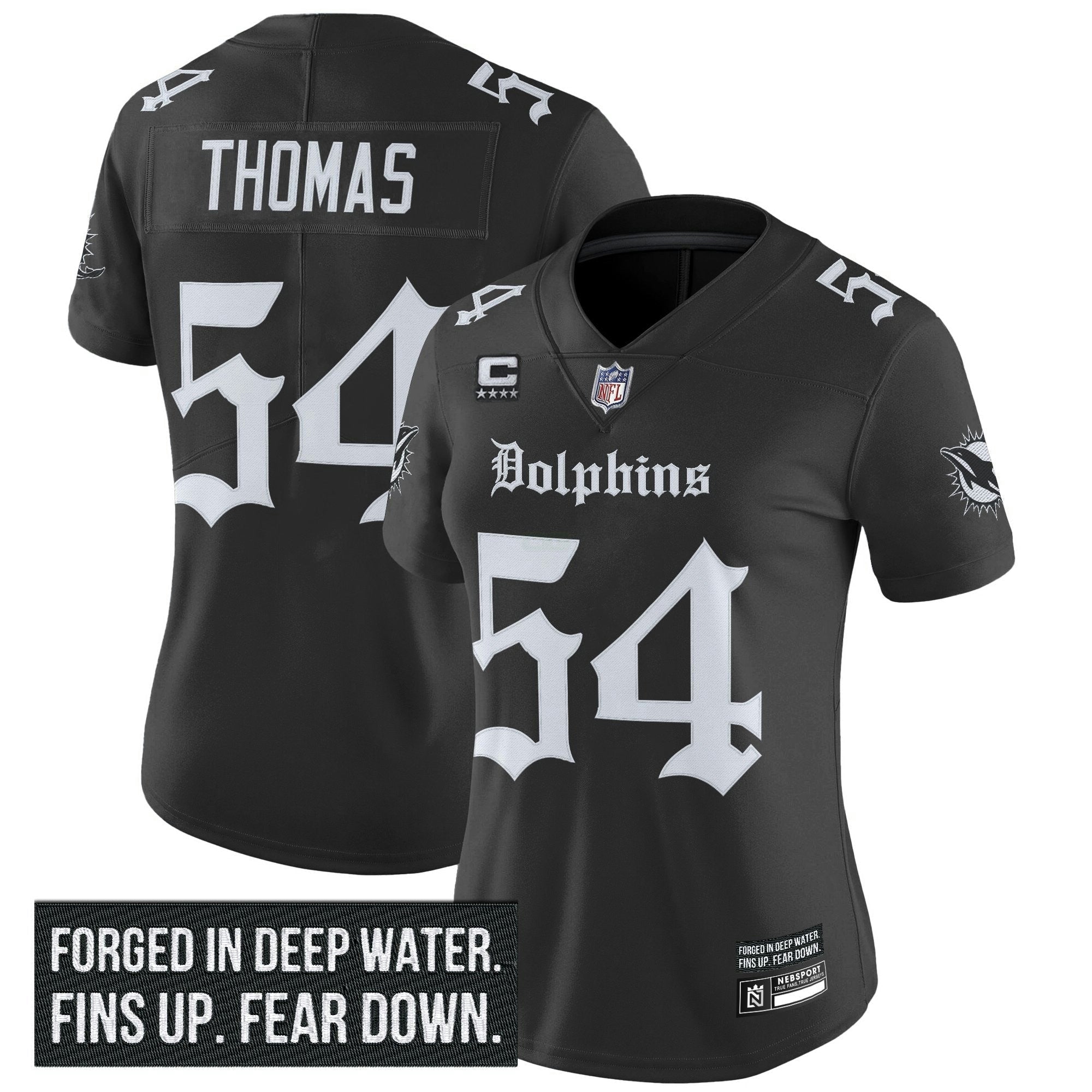 Camisa NFL Women’s Miami ‘Gothic Deep Water Edition’ Vapor Limited Jersey