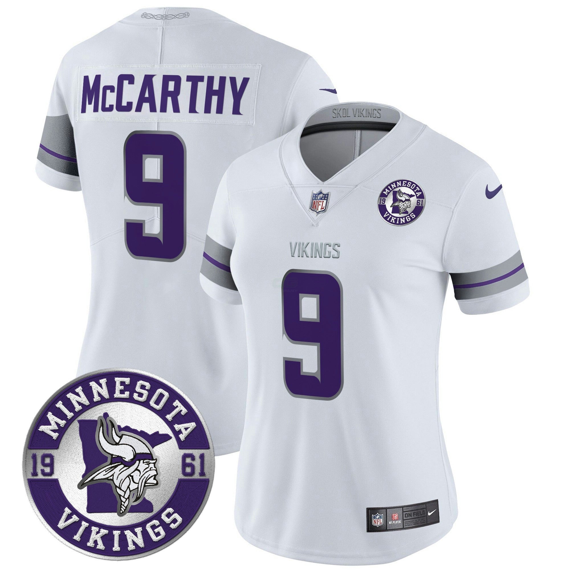 Camisa NFL Women’s Minnesota 2024 Vapor Limited Jersey – Est. 1961 Patch