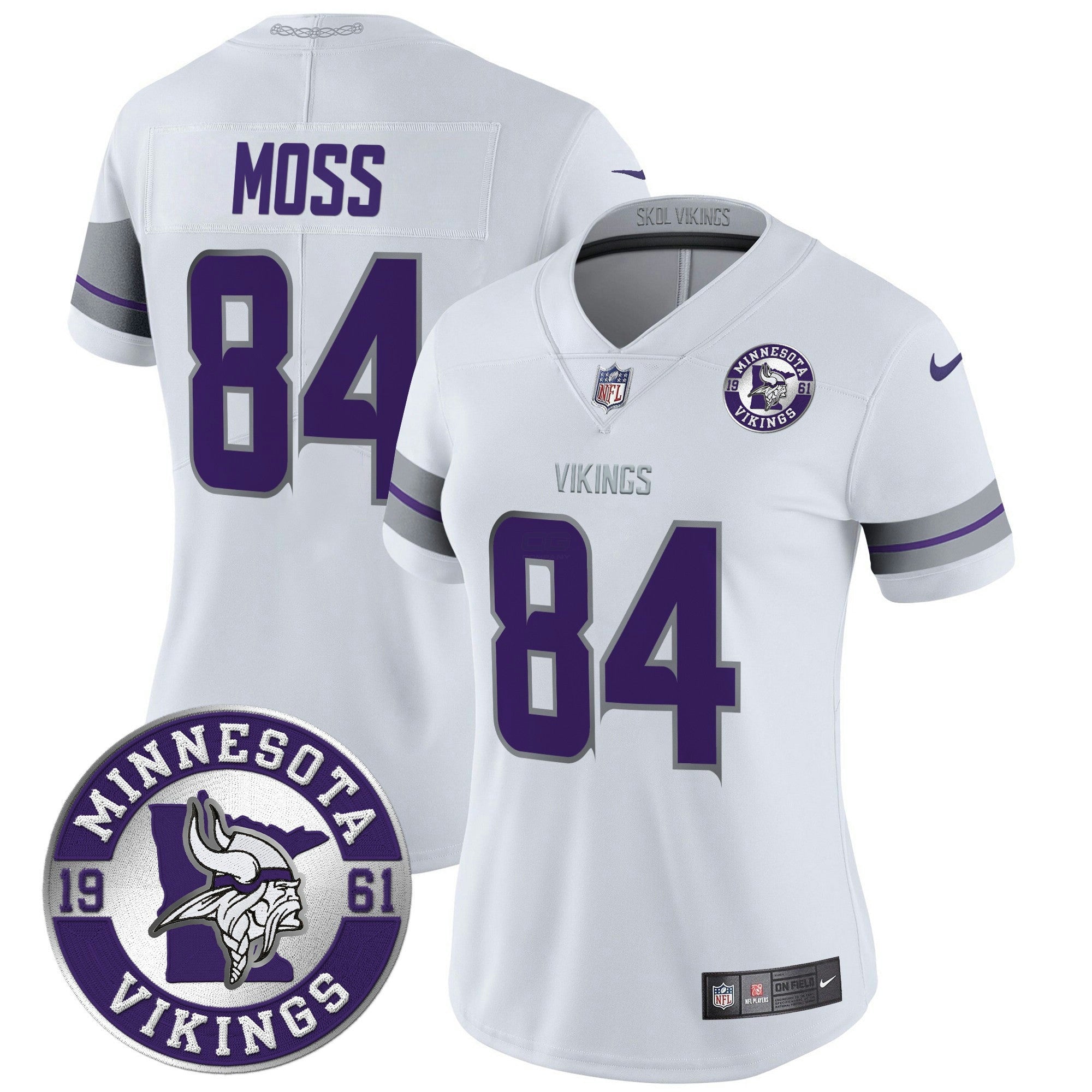 Camisa NFL Women’s Minnesota 2024 Vapor Limited Jersey – Est. 1961 Patch