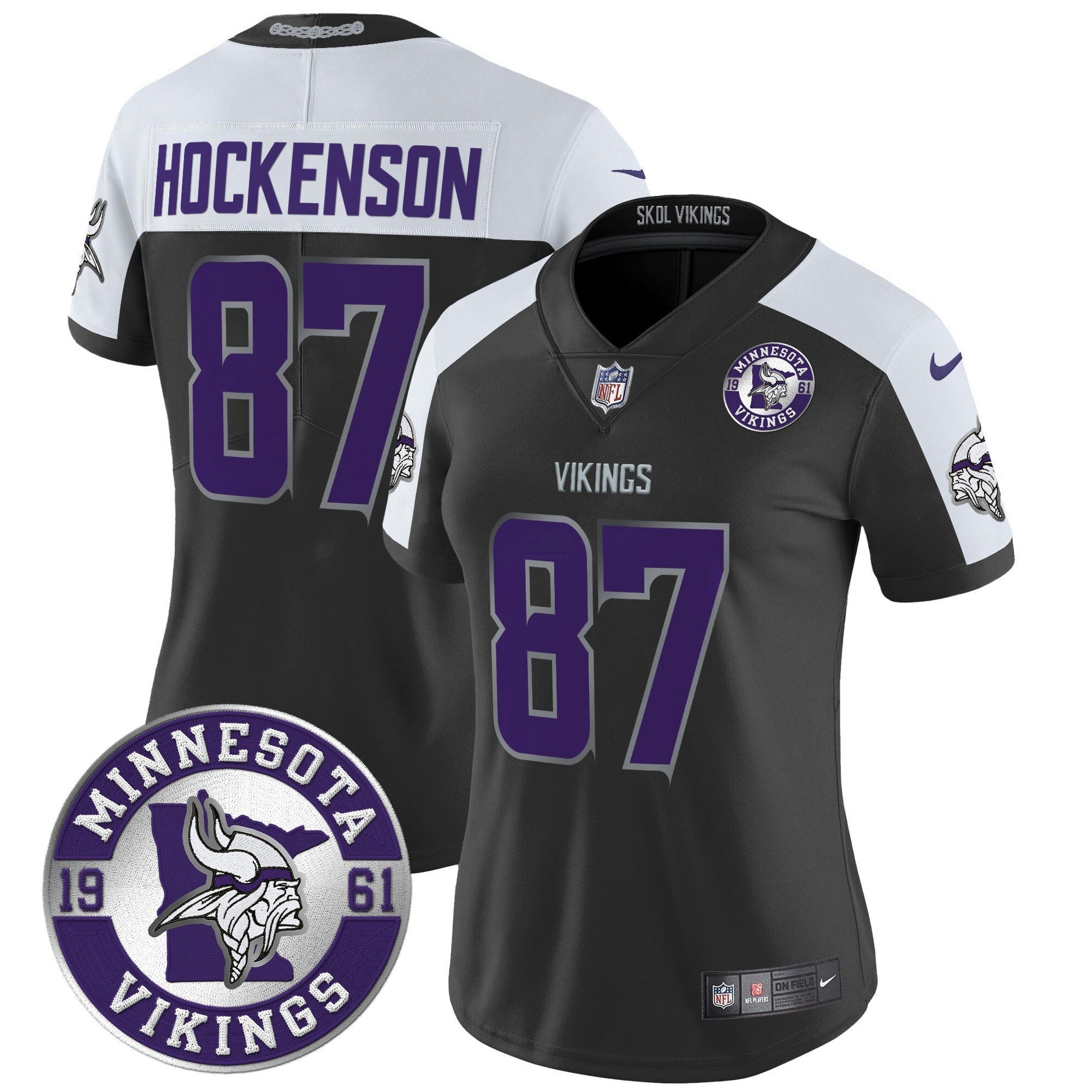 Camisa NFL Women’s Minnesota 2024 Vapor Limited Jersey – Est. 1961 Patch