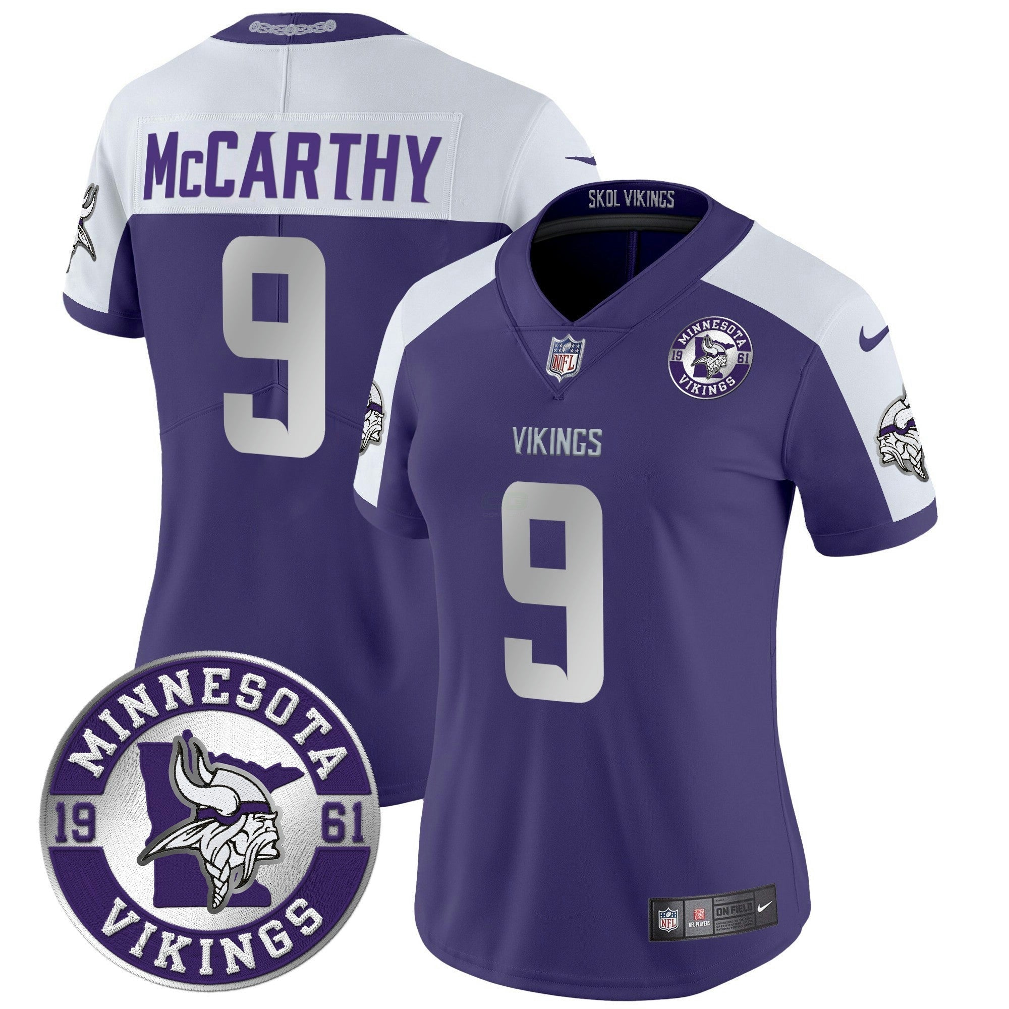 Camisa NFL Women’s Minnesota 2024 Vapor Limited Jersey – Est. 1961 Patch