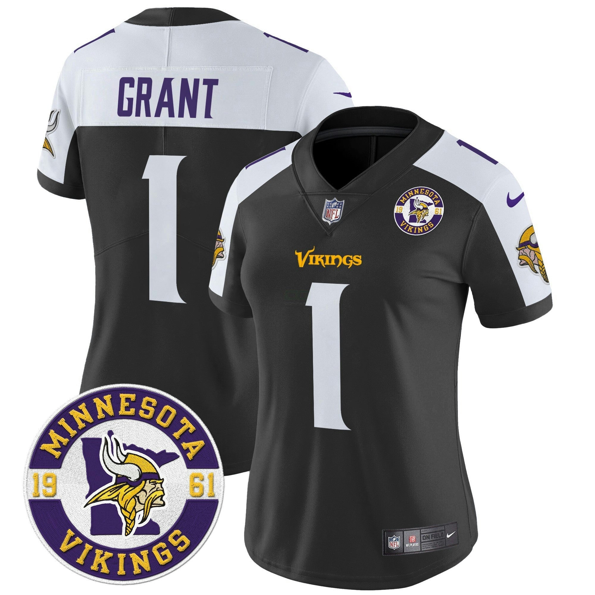 Camisa NFL Women’s Minnesota 2024 Vapor Limited Jersey V2 – Est. 1961 Patch