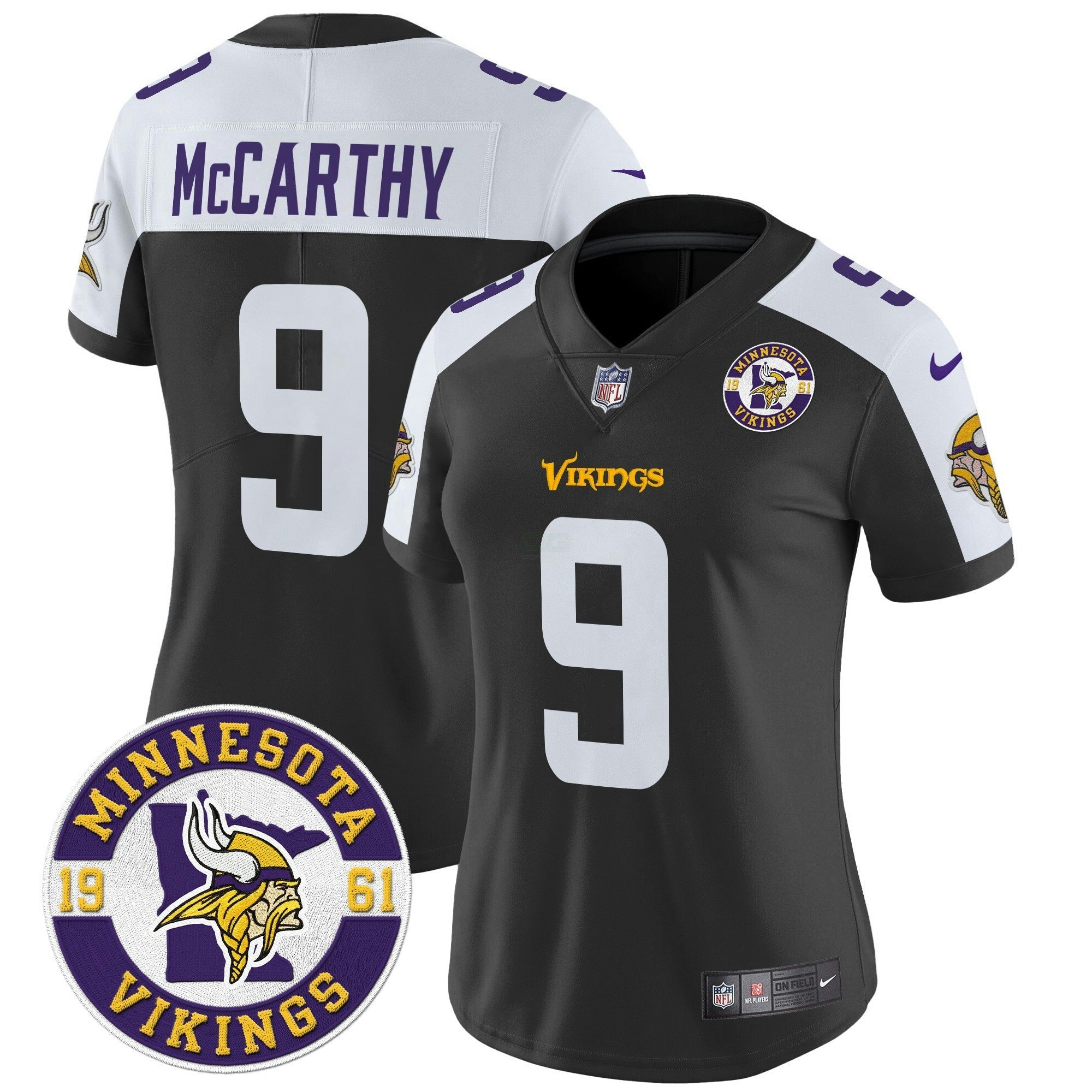 Camisa NFL Women’s Minnesota 2024 Vapor Limited Jersey V2 – Est. 1961 Patch