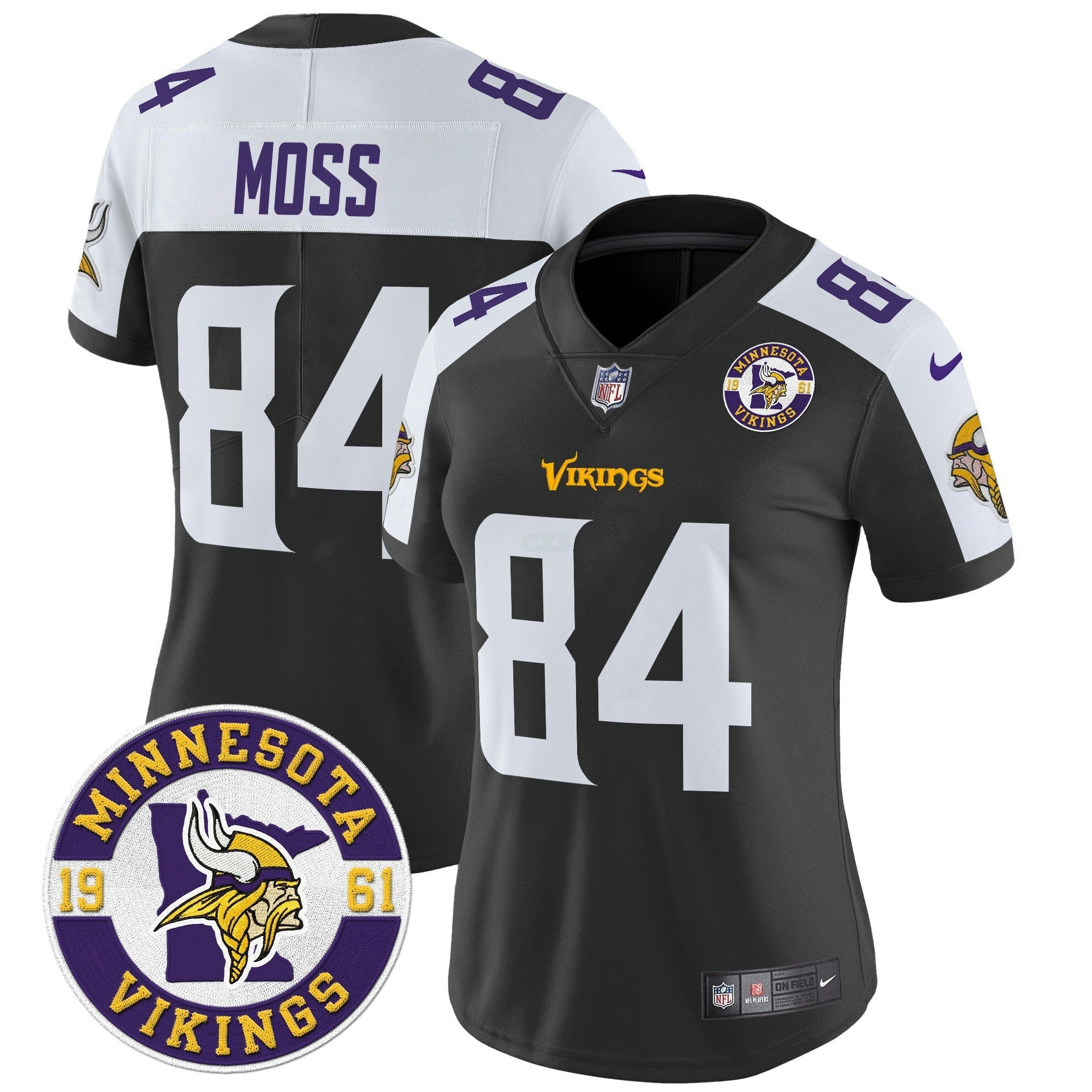 Camisa NFL Women’s Minnesota 2024 Vapor Limited Jersey V2 – Est. 1961 Patch
