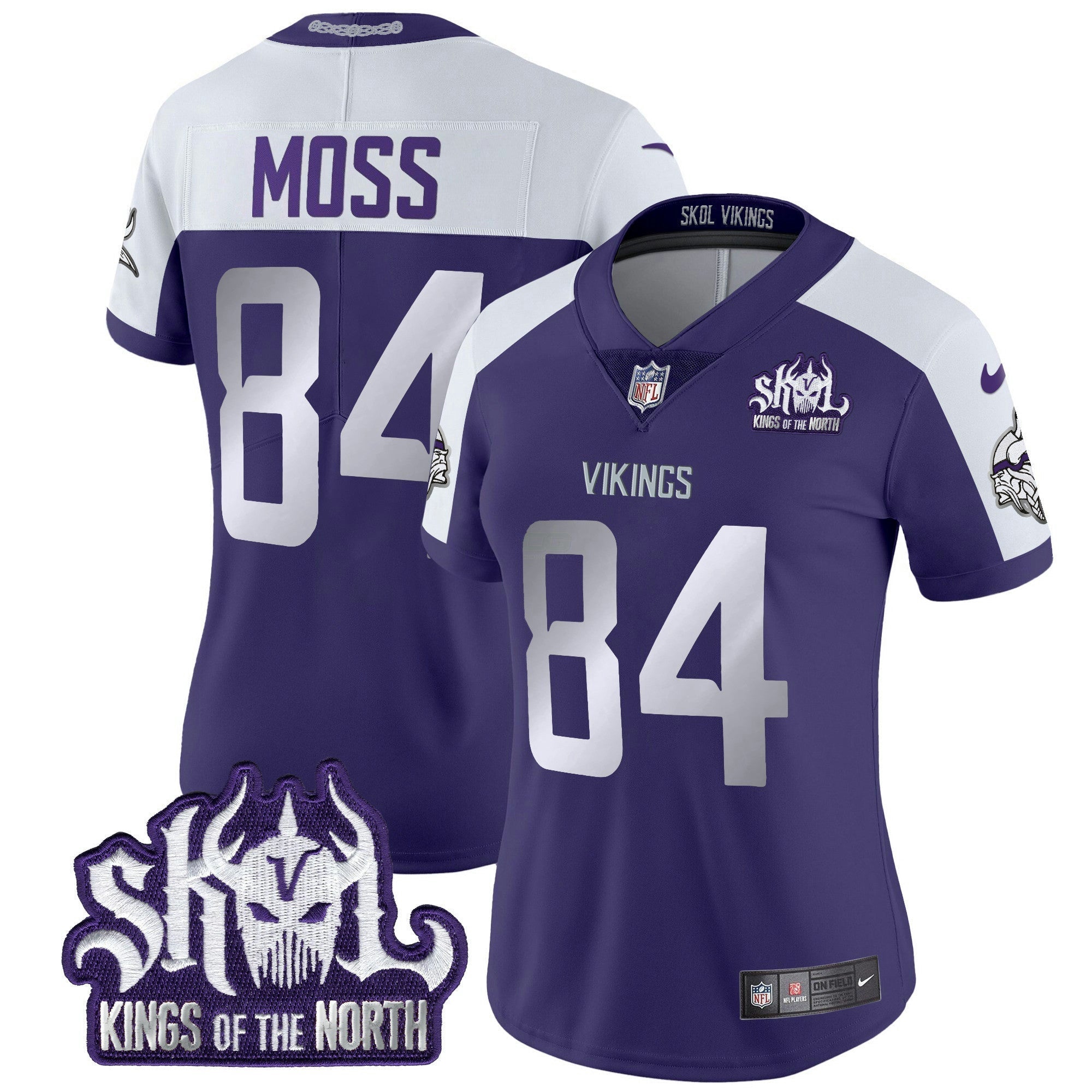 Camisa NFL Women’s Minnesota 2024 Winter Warrior Skol Patch Vapor Limited Jersey