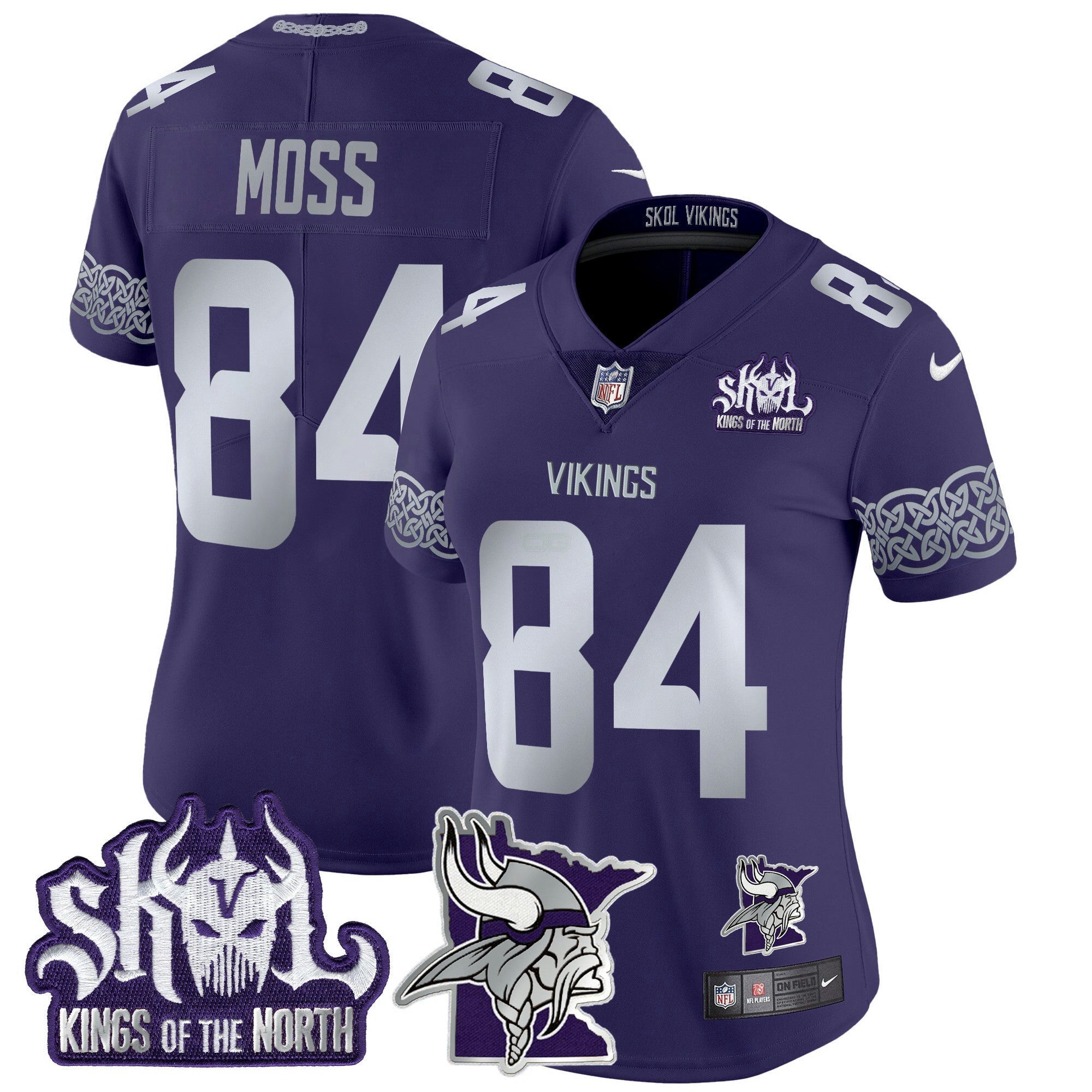 Camisa NFL Women’s Minnesota 2024 Winter Warrior Skol Patch Vapor Limited Jersey V2