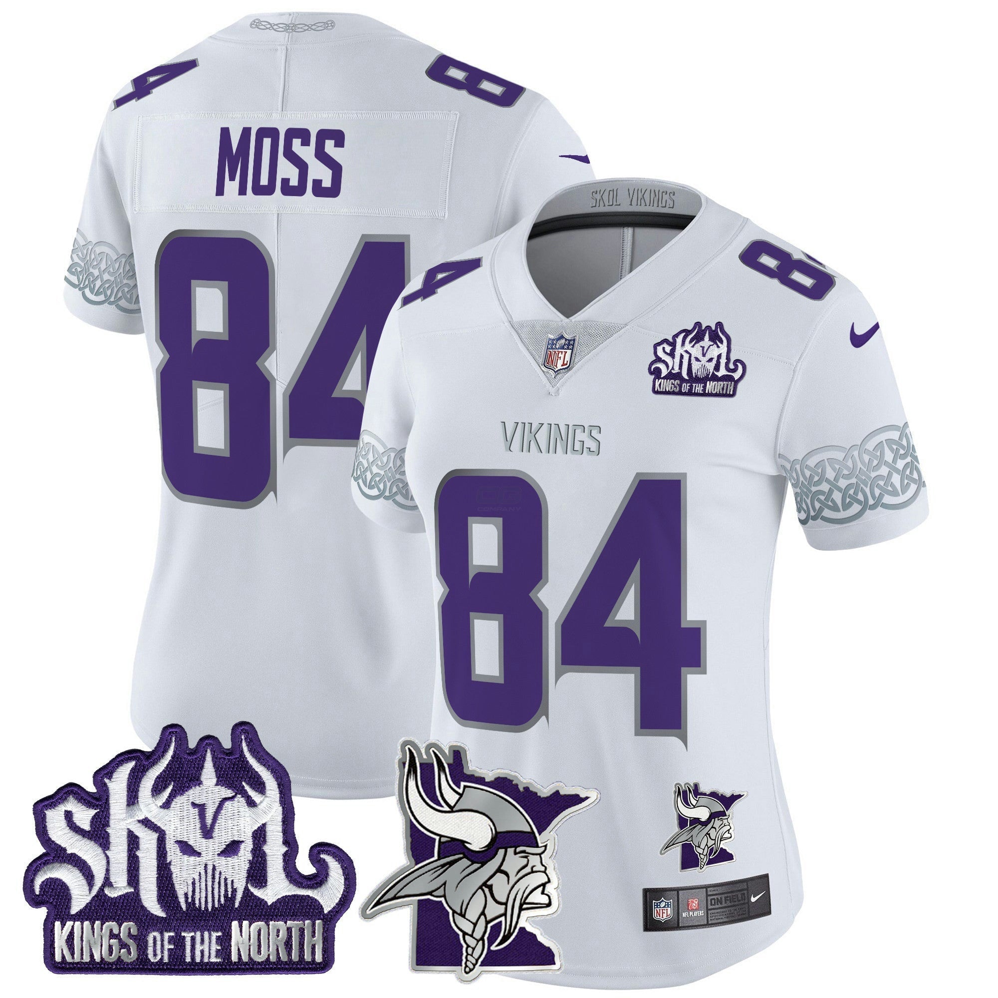 Camisa NFL Women’s Minnesota 2024 Winter Warrior Skol Patch Vapor Limited Jersey V2