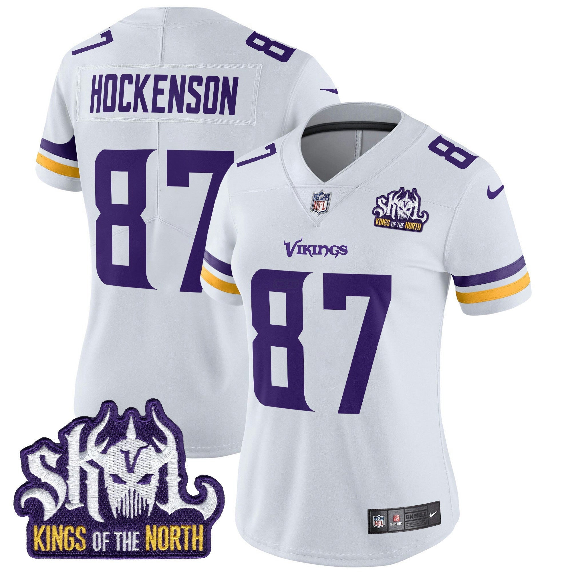 Camisa NFL Women’s Minnesota Kings Of The North Patch Vapor Limited Jersey