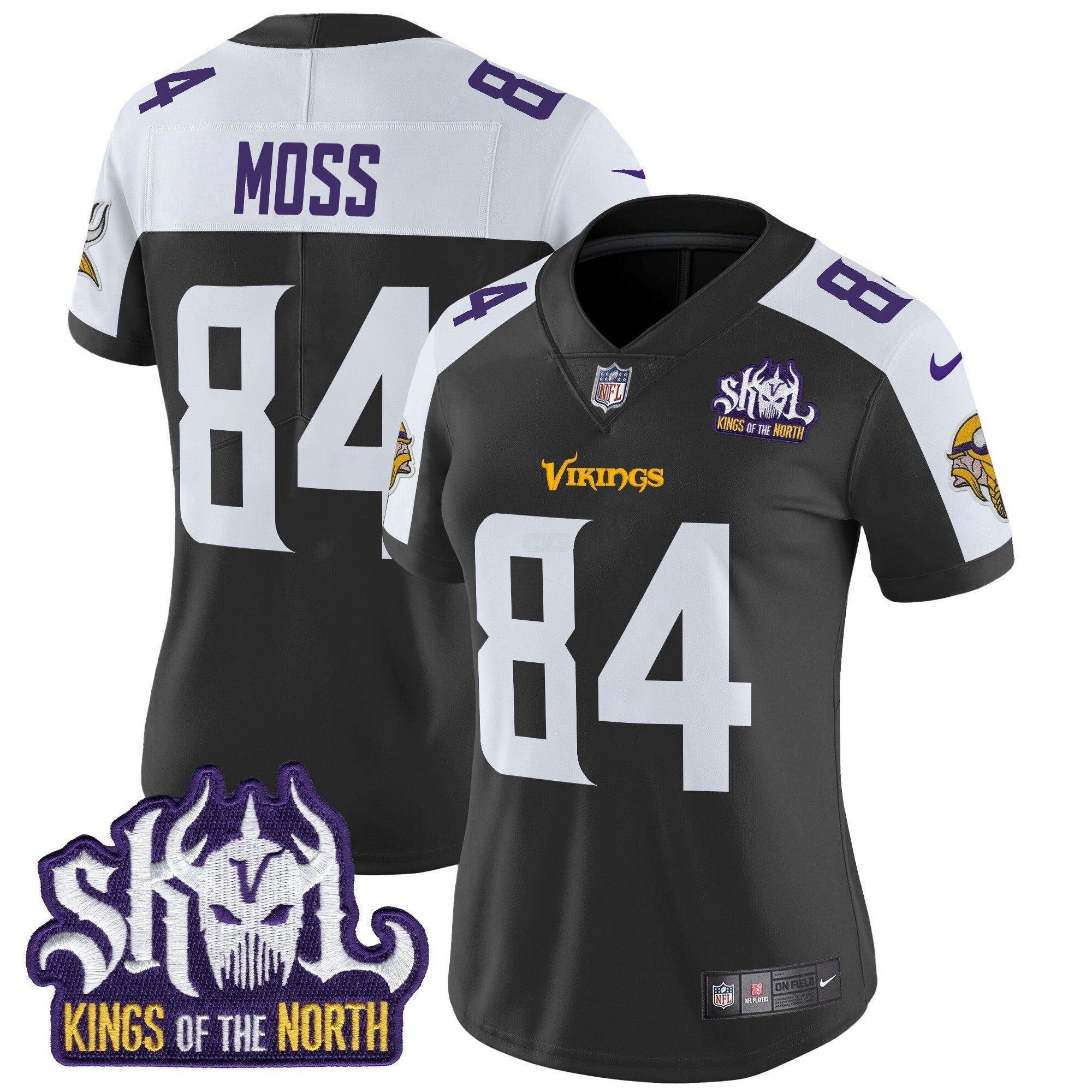 Camisa NFL Women’s Minnesota Kings Of The North Patch Vapor Limited Jersey