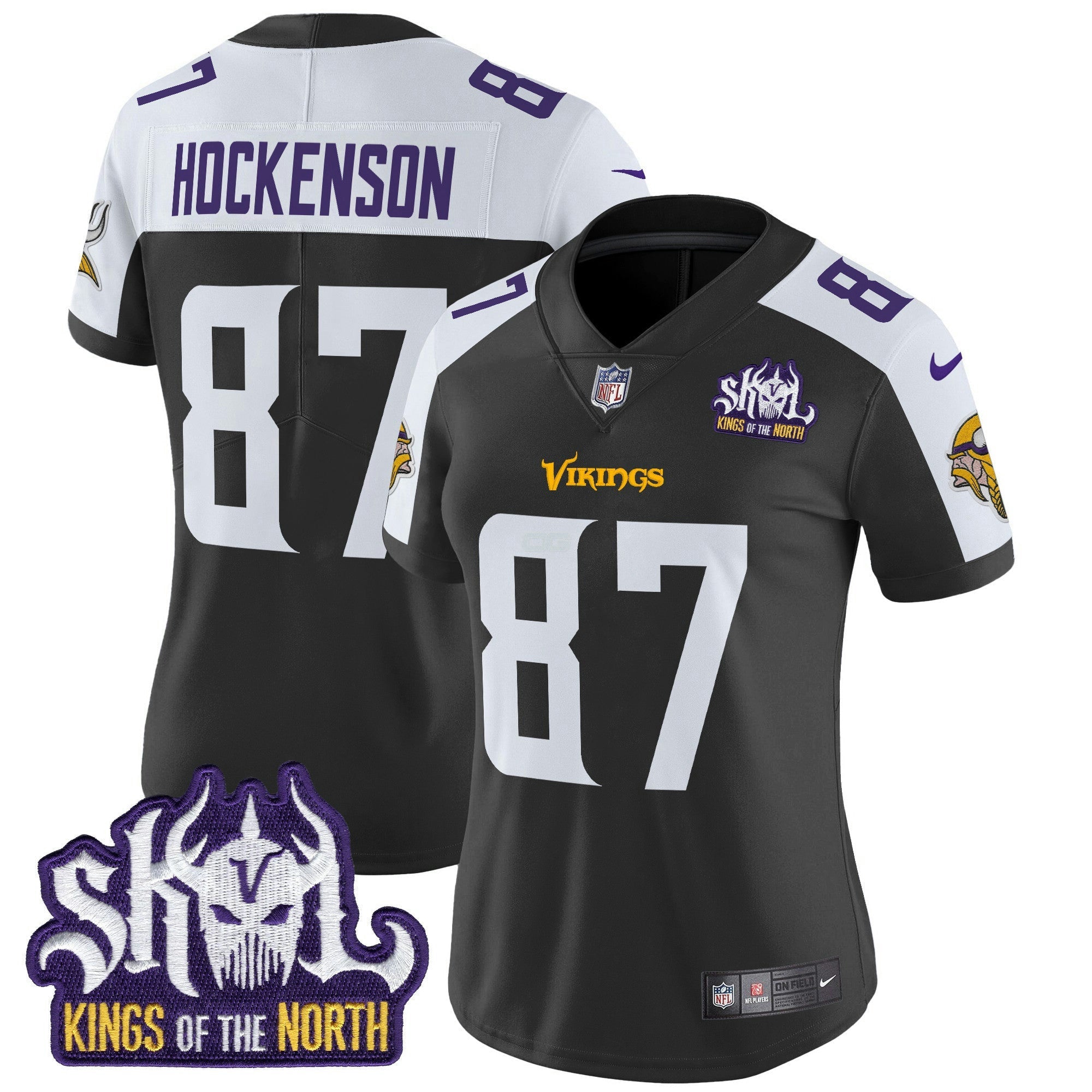 Camisa NFL Women’s Minnesota Kings Of The North Patch Vapor Limited Jersey