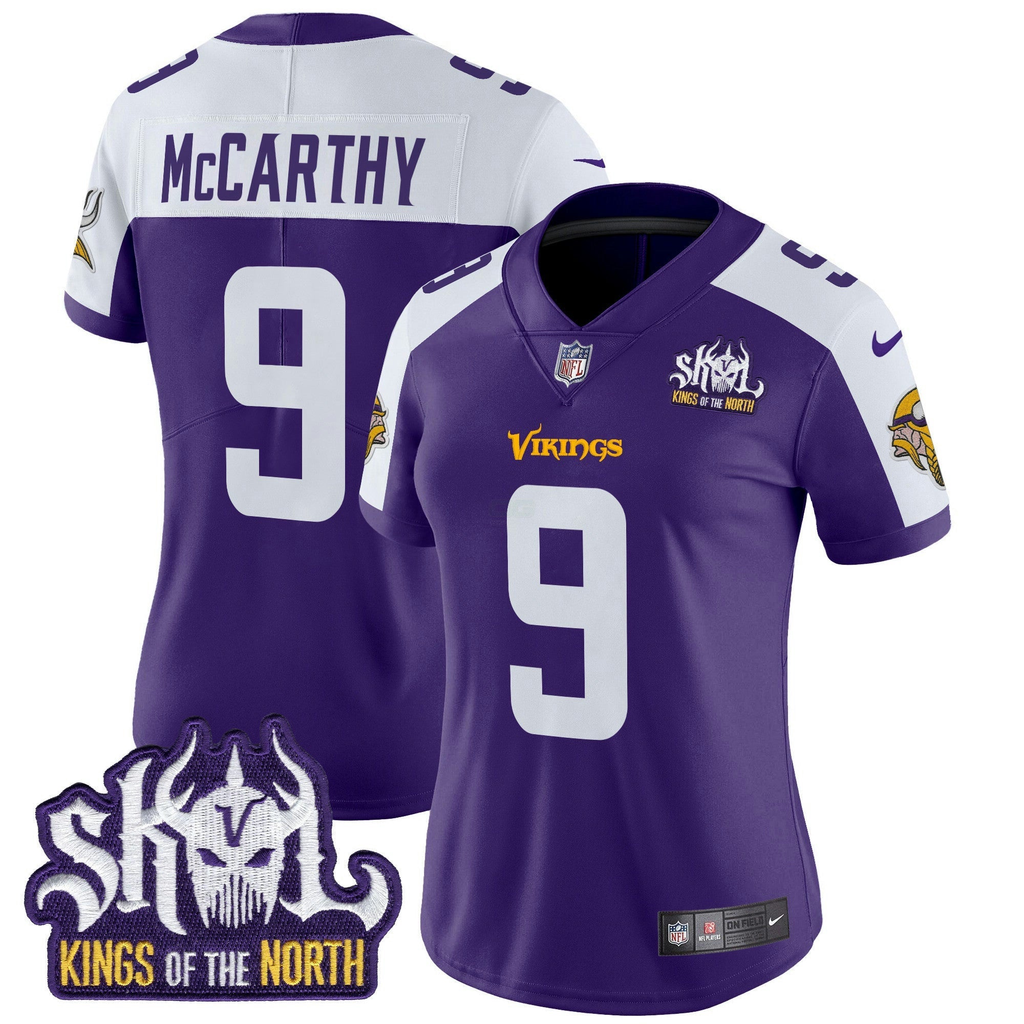 Camisa NFL Women’s Minnesota Kings Of The North Patch Vapor Limited Jersey