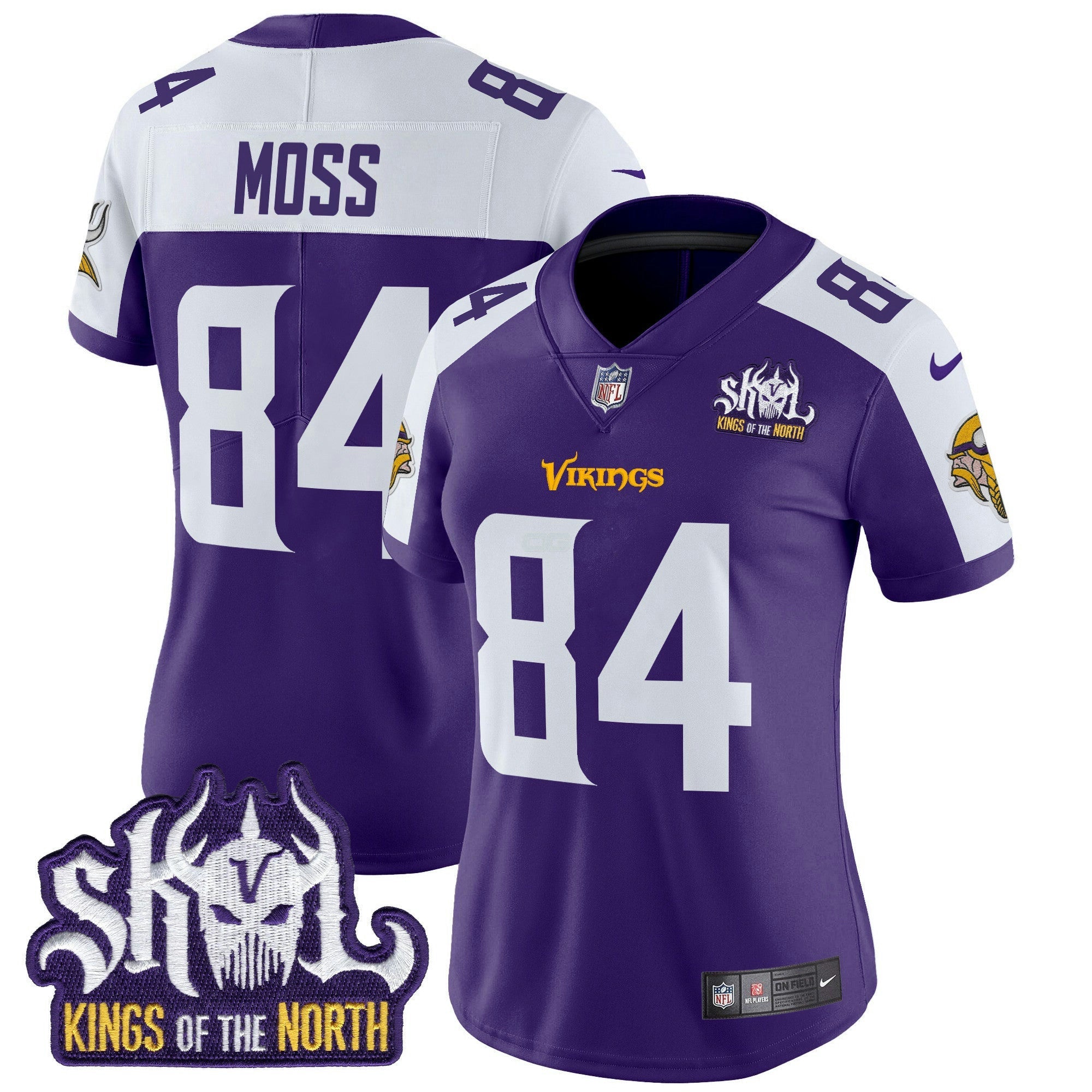 Camisa NFL Women’s Minnesota Kings Of The North Patch Vapor Limited Jersey
