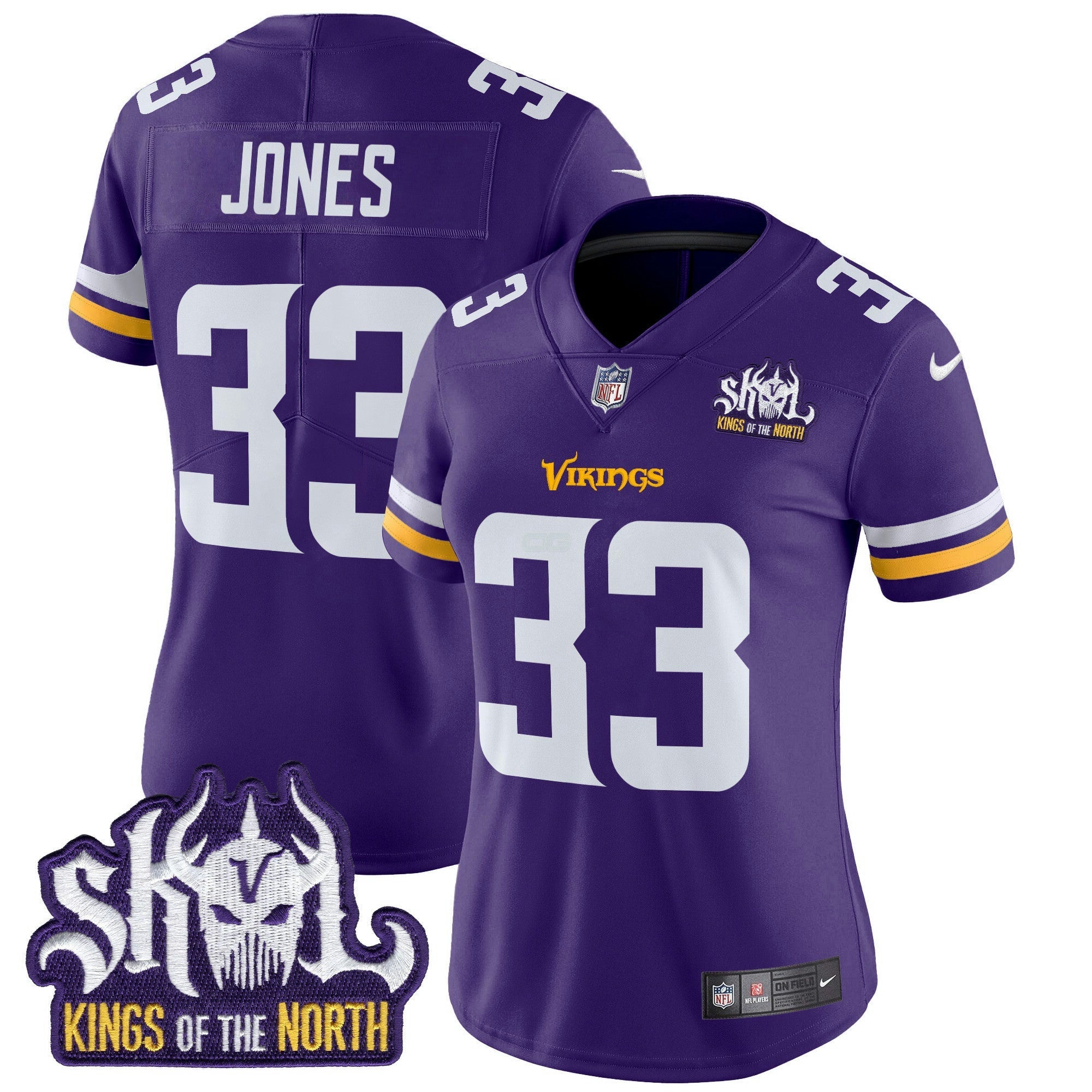 Camisa NFL Women’s Minnesota Kings Of The North Patch Vapor Limited Jersey