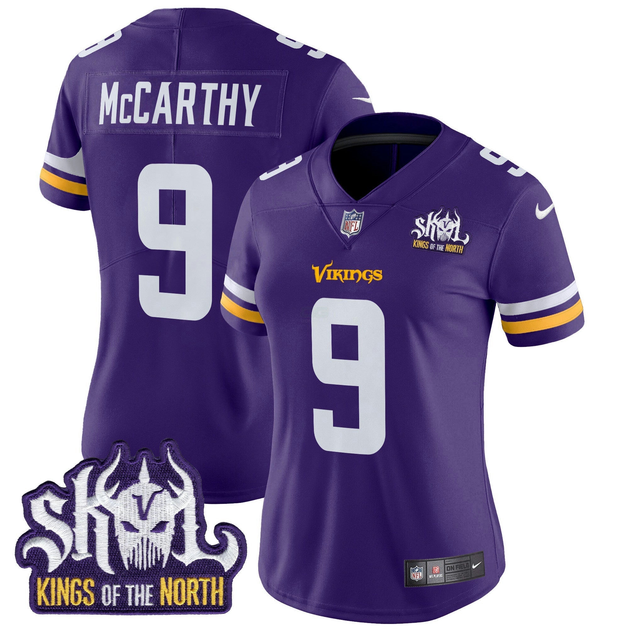 Camisa NFL Women’s Minnesota Kings Of The North Patch Vapor Limited Jersey