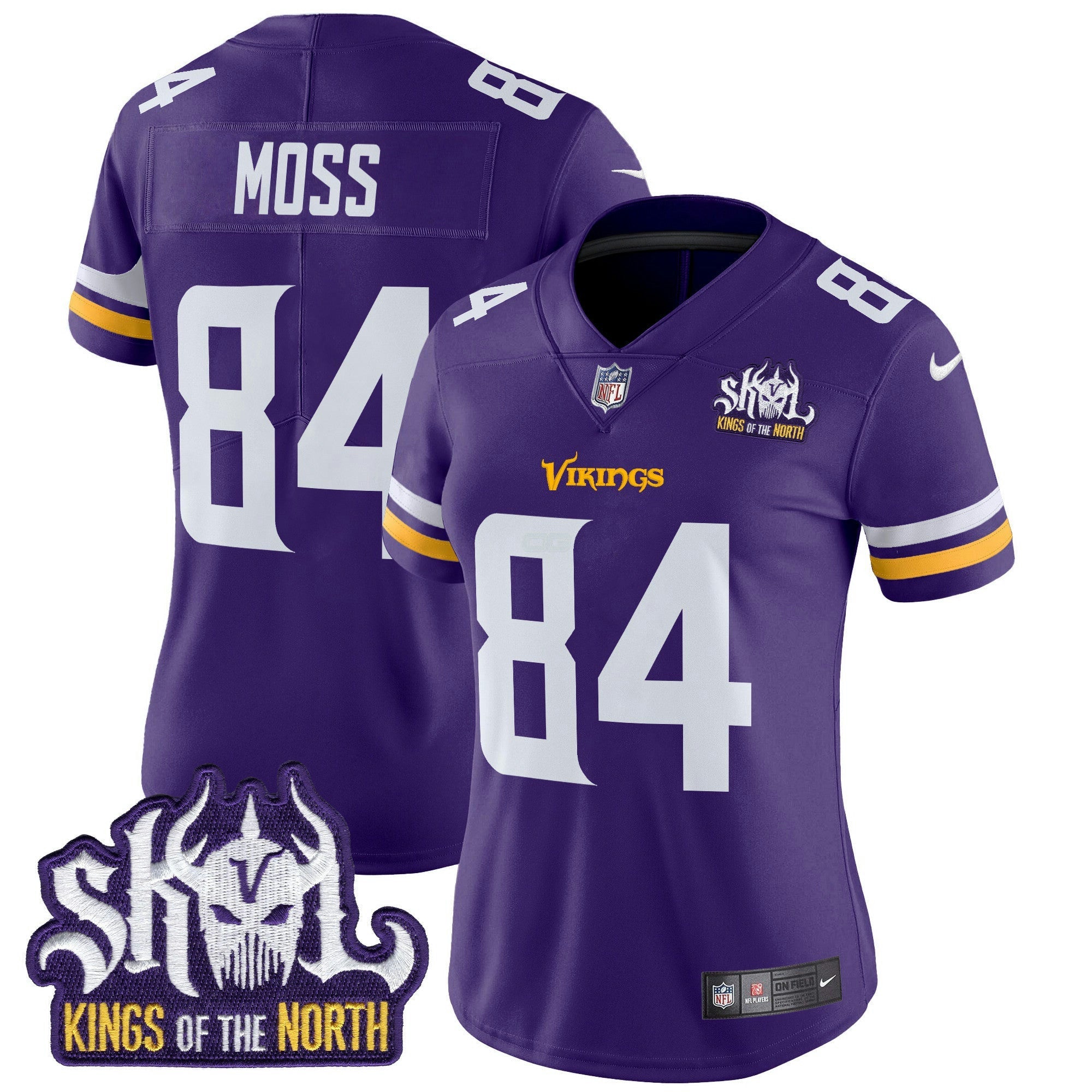 Camisa NFL Women’s Minnesota Kings Of The North Patch Vapor Limited Jersey