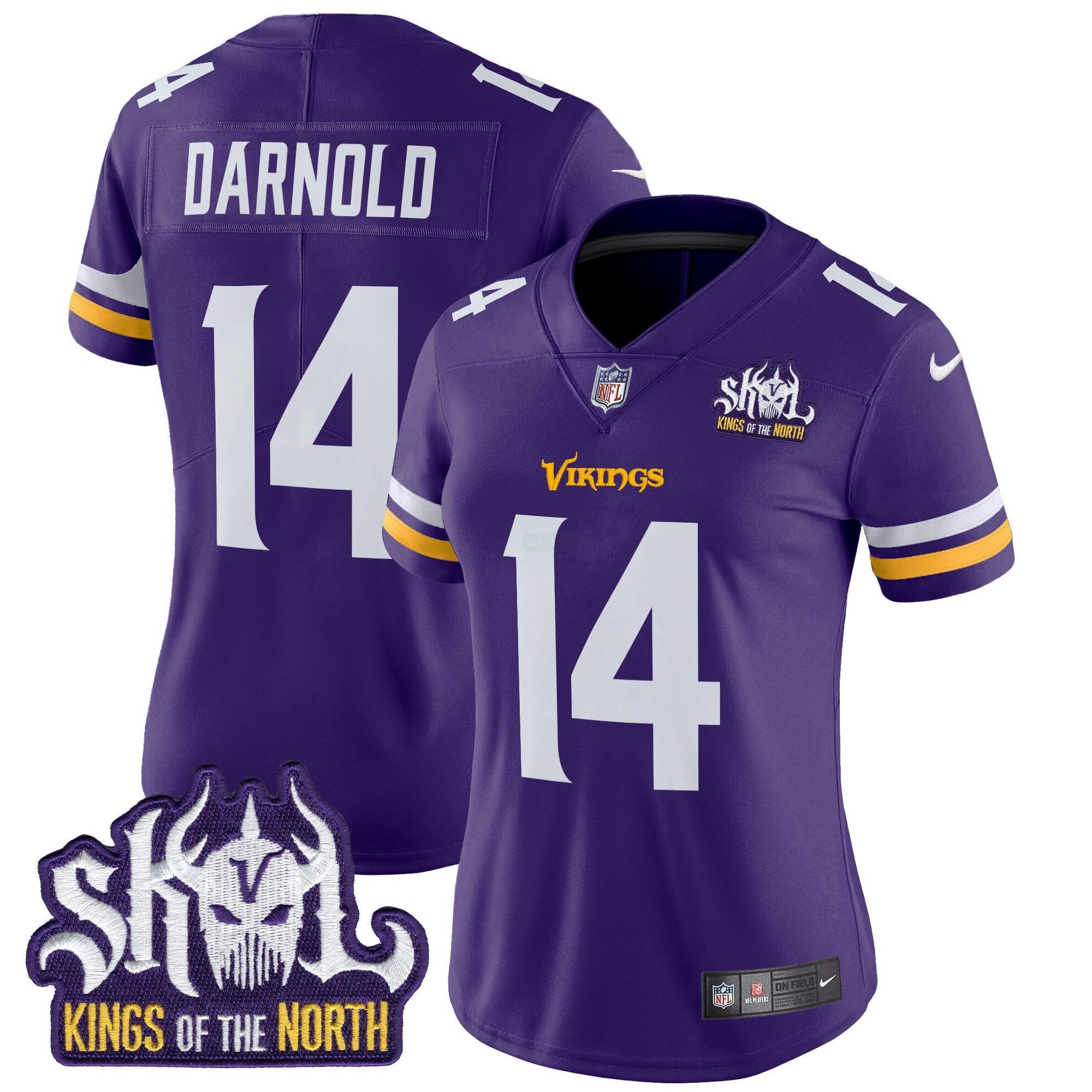 Camisa NFL Women’s Minnesota Kings Of The North Patch Vapor Limited Jersey