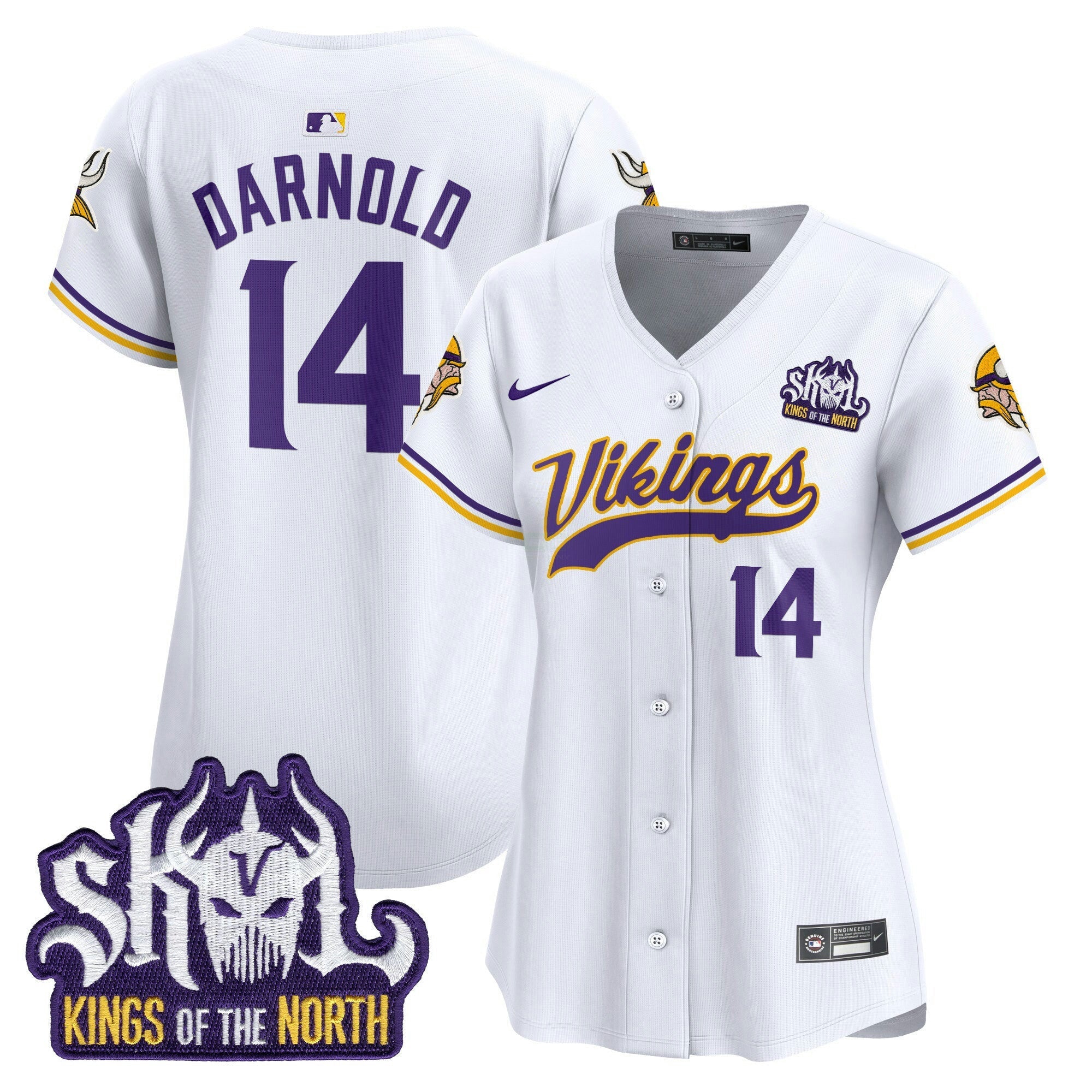 Camisa NFL Women’s Minnesota Kings Of The North Patch Vapor Premier Limited Jersey