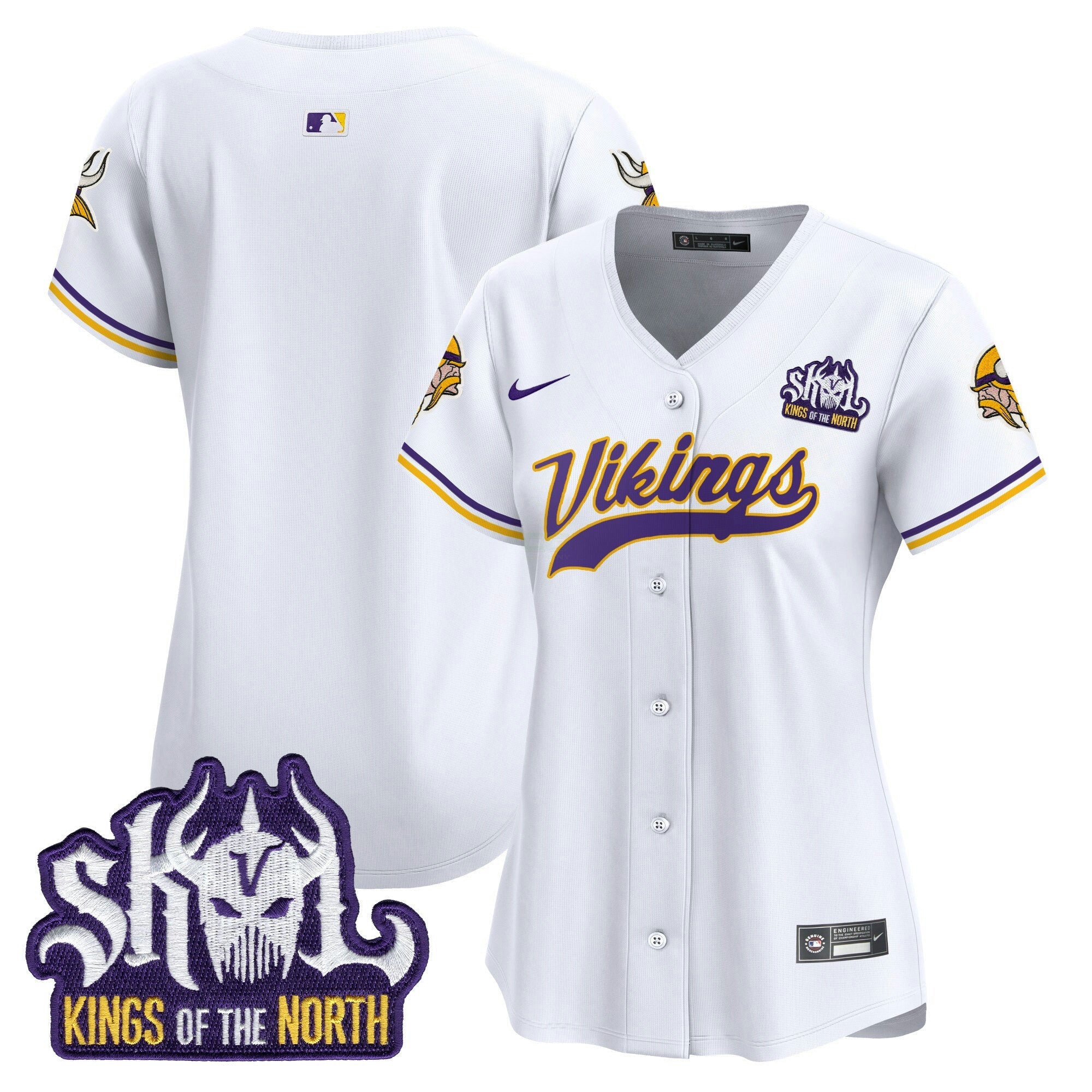 Camisa NFL Women’s Minnesota Kings Of The North Patch Vapor Premier Limited Jersey
