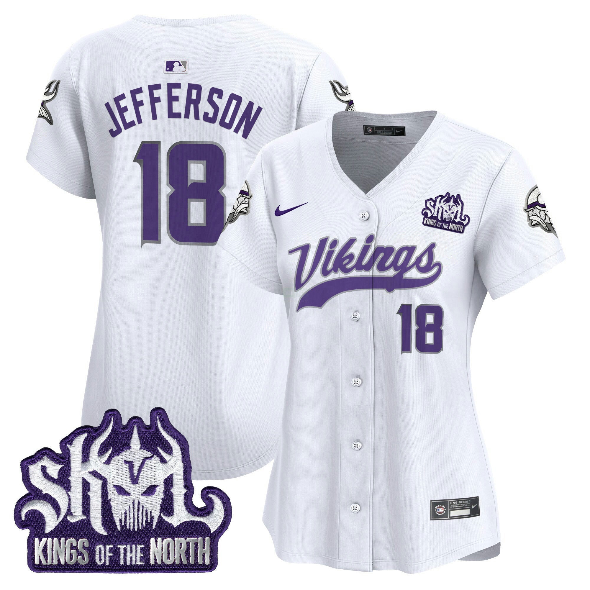 Camisa NFL Women’s Minnesota Kings Of The North Patch Vapor Premier Limited Jersey