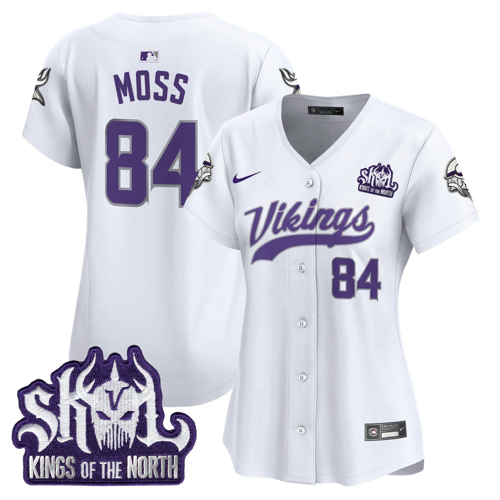 Camisa NFL Women’s Minnesota Kings Of The North Patch Vapor Premier Limited Jersey