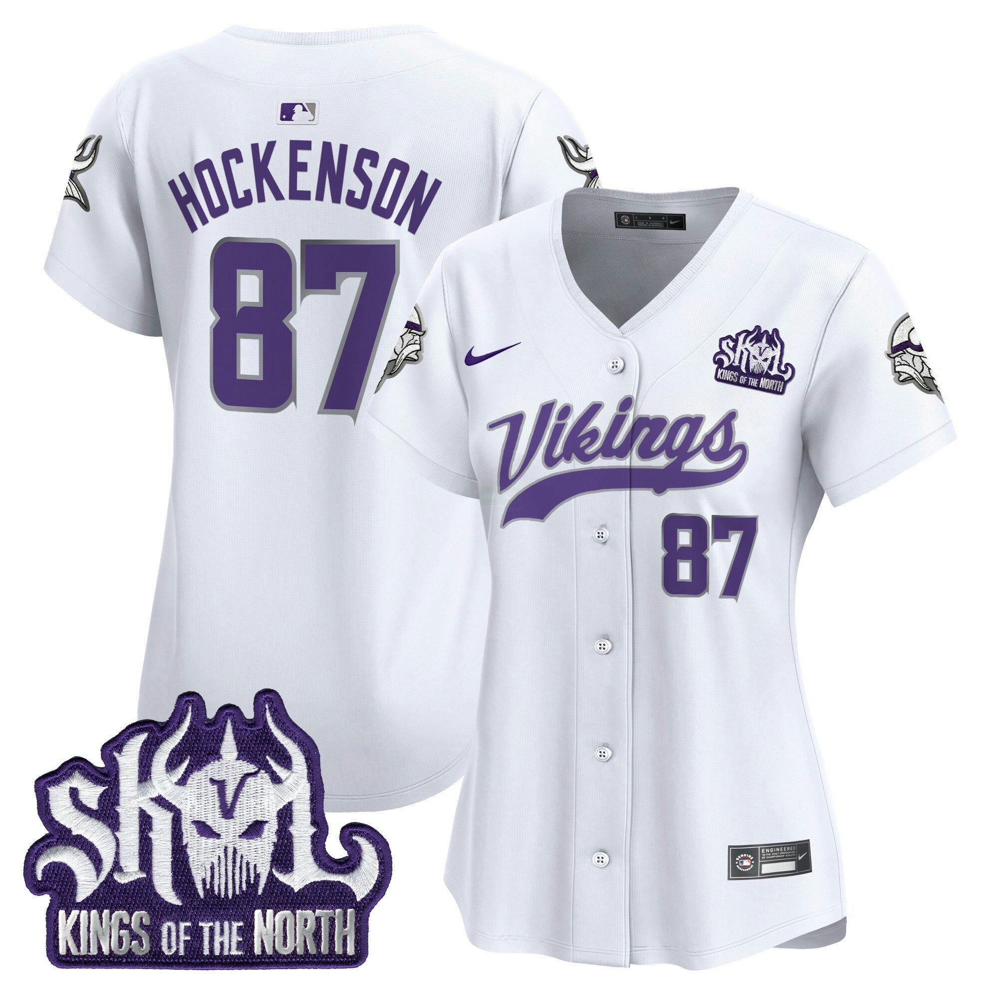 Camisa NFL Women’s Minnesota Kings Of The North Patch Vapor Premier Limited Jersey