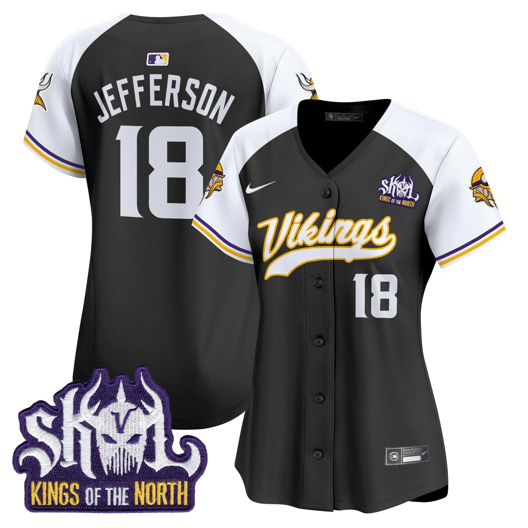 Camisa NFL Women’s Minnesota Kings Of The North Patch Vapor Premier Limited Jersey