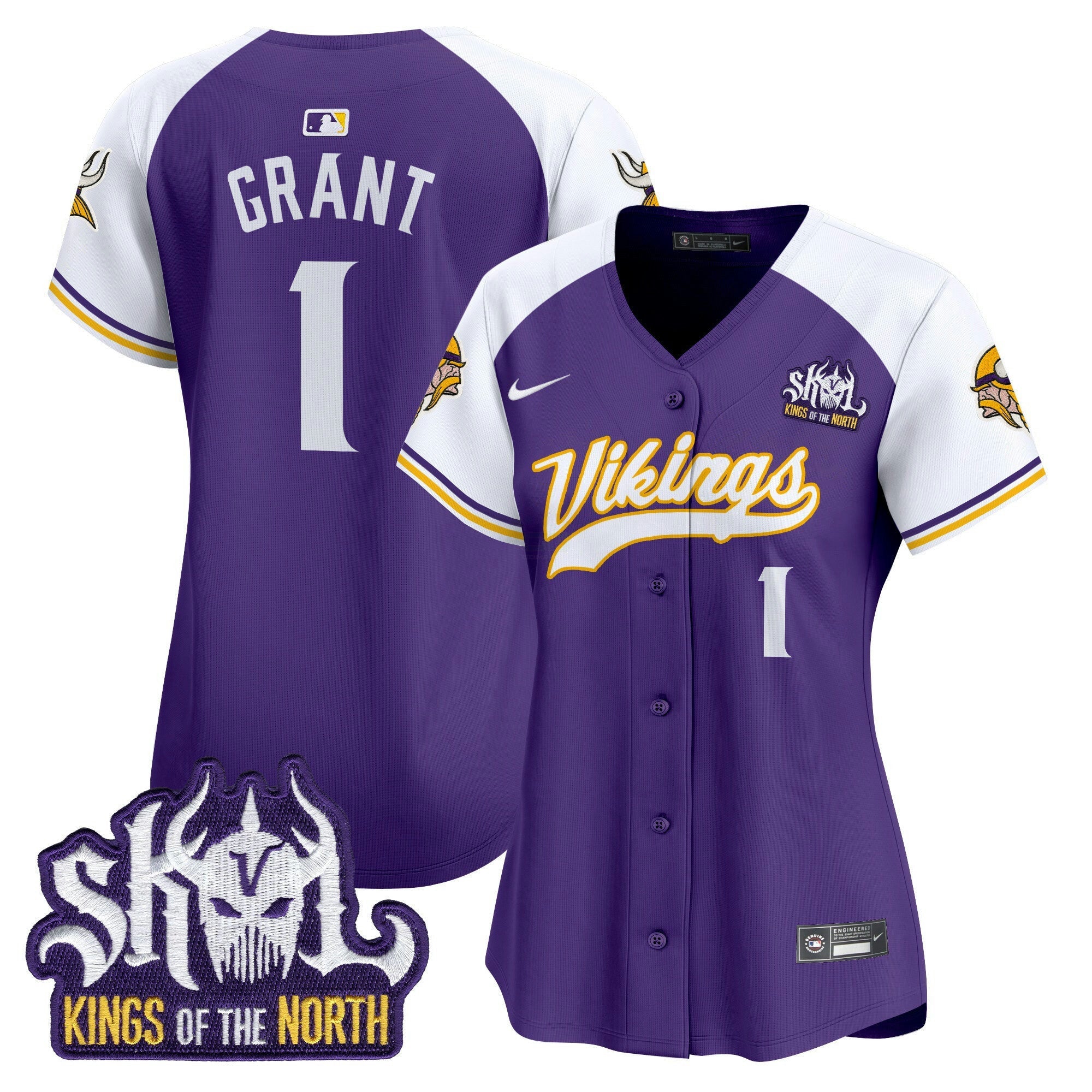 Camisa NFL Women’s Minnesota Kings Of The North Patch Vapor Premier Limited Jersey