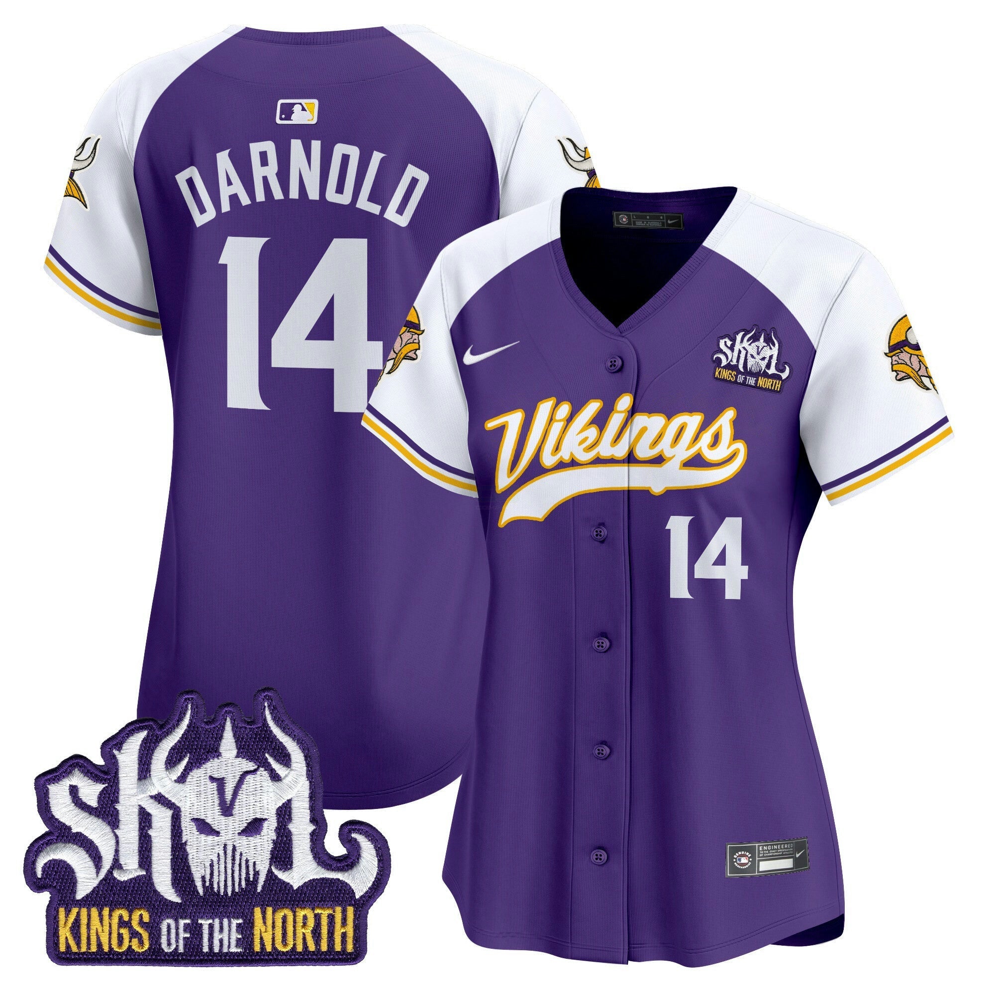 Camisa NFL Women’s Minnesota Kings Of The North Patch Vapor Premier Limited Jersey