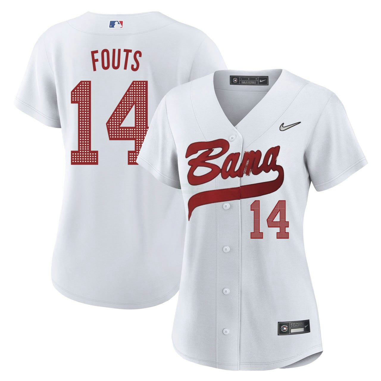 Camisa NFL Women’s Montona Fouts Alabama Softball Jersey - Branca