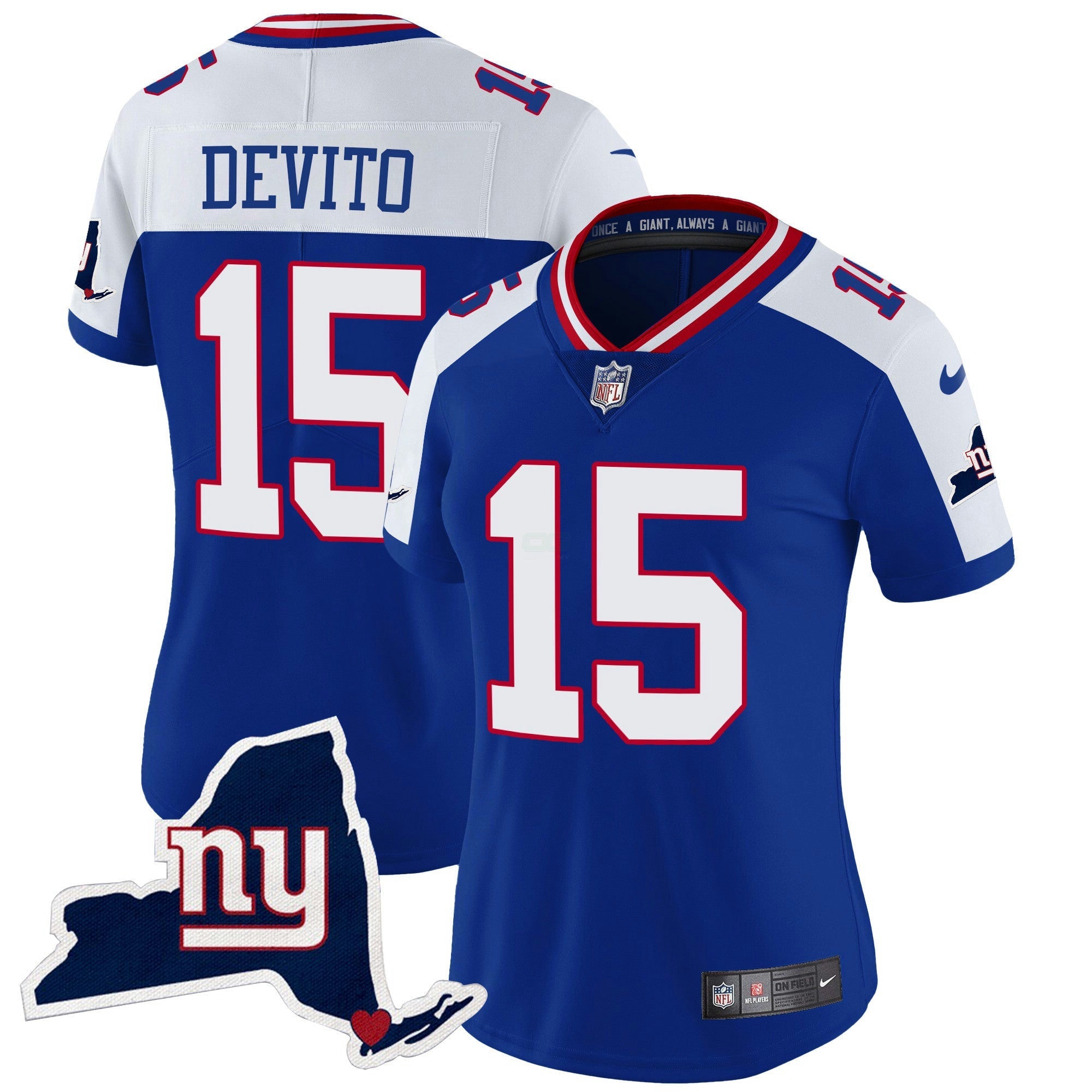 Camisa NFL Women’s New York State Map Patch Limited Jersey V2