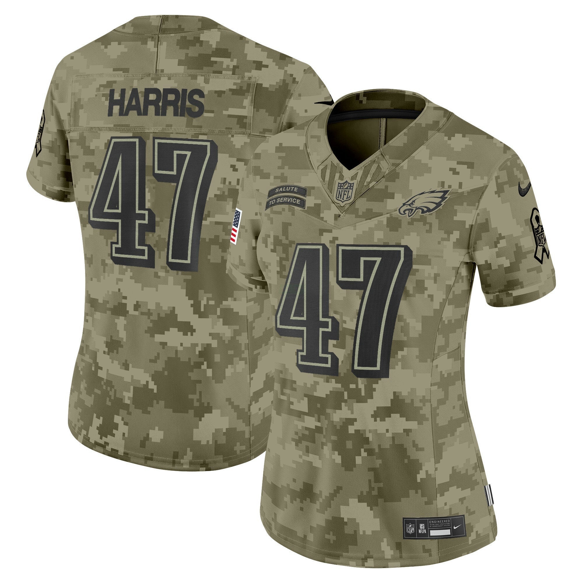 Camisa NFL Women’s Philadelphia 2024 Salute to Service Vapor Limited Jersey