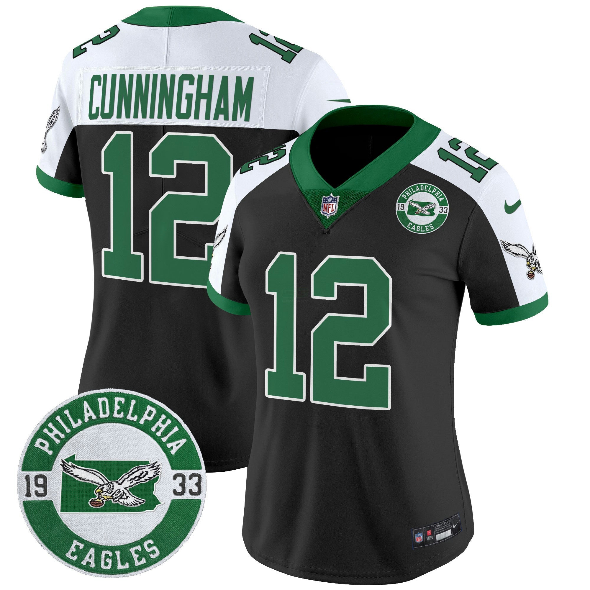 Camisa NFL Women’s Philadelphia 2024 Throwback Vapor Limited Jersey – Est. 1933 Patch