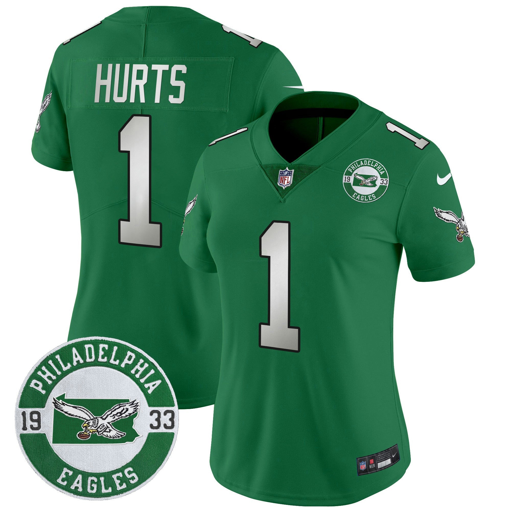 Camisa NFL Women’s Philadelphia 2024 Throwback Vapor Limited Jersey – Est. 1933 Patch