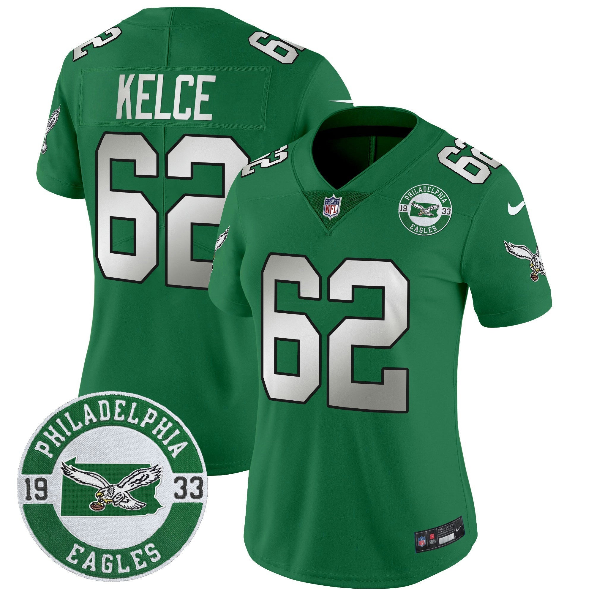 Camisa NFL Women’s Philadelphia 2024 Throwback Vapor Limited Jersey – Est. 1933 Patch
