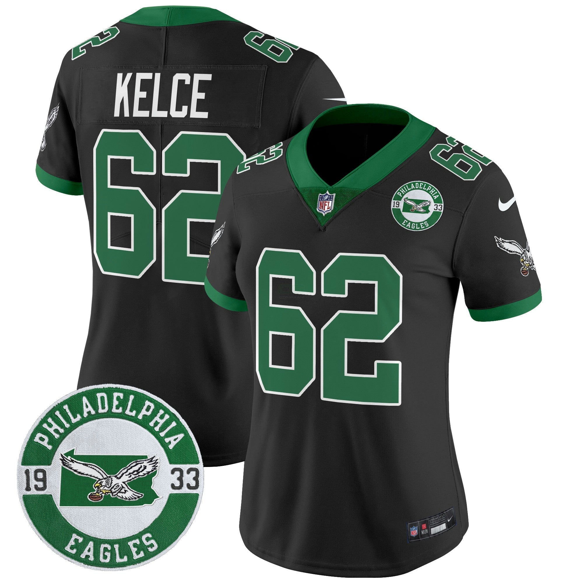 Camisa NFL Women’s Philadelphia 2024 Throwback Vapor Limited Jersey – Est. 1933 Patch