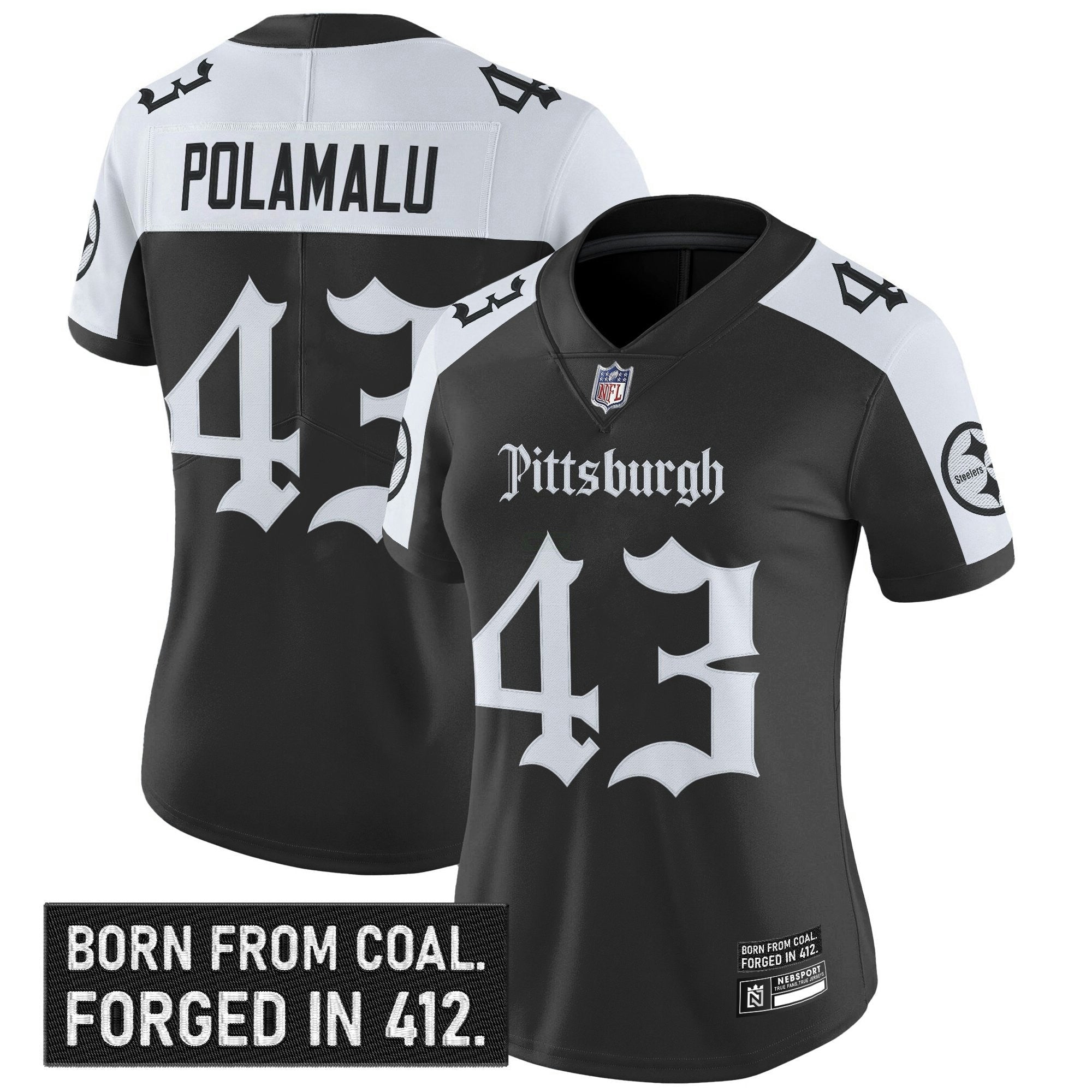 Camisa NFL Women’s Pittsburgh ‘Gothic Steel City Edition’ Vapor Limited Jersey