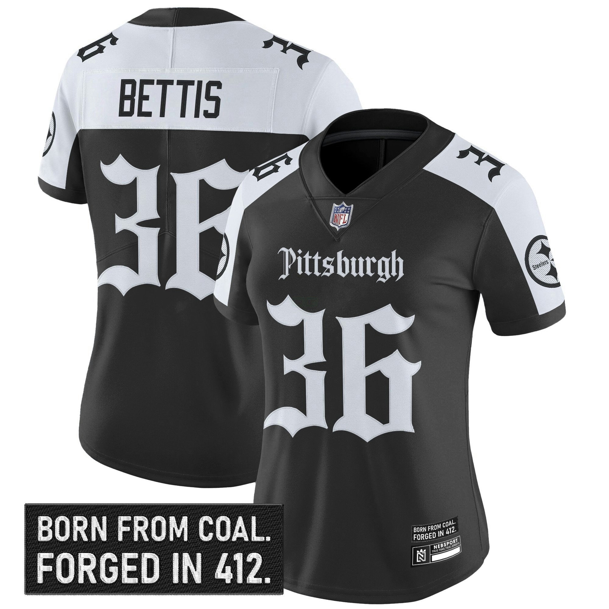 Camisa NFL Women’s Pittsburgh ‘Gothic Steel City Edition’ Vapor Limited Jersey