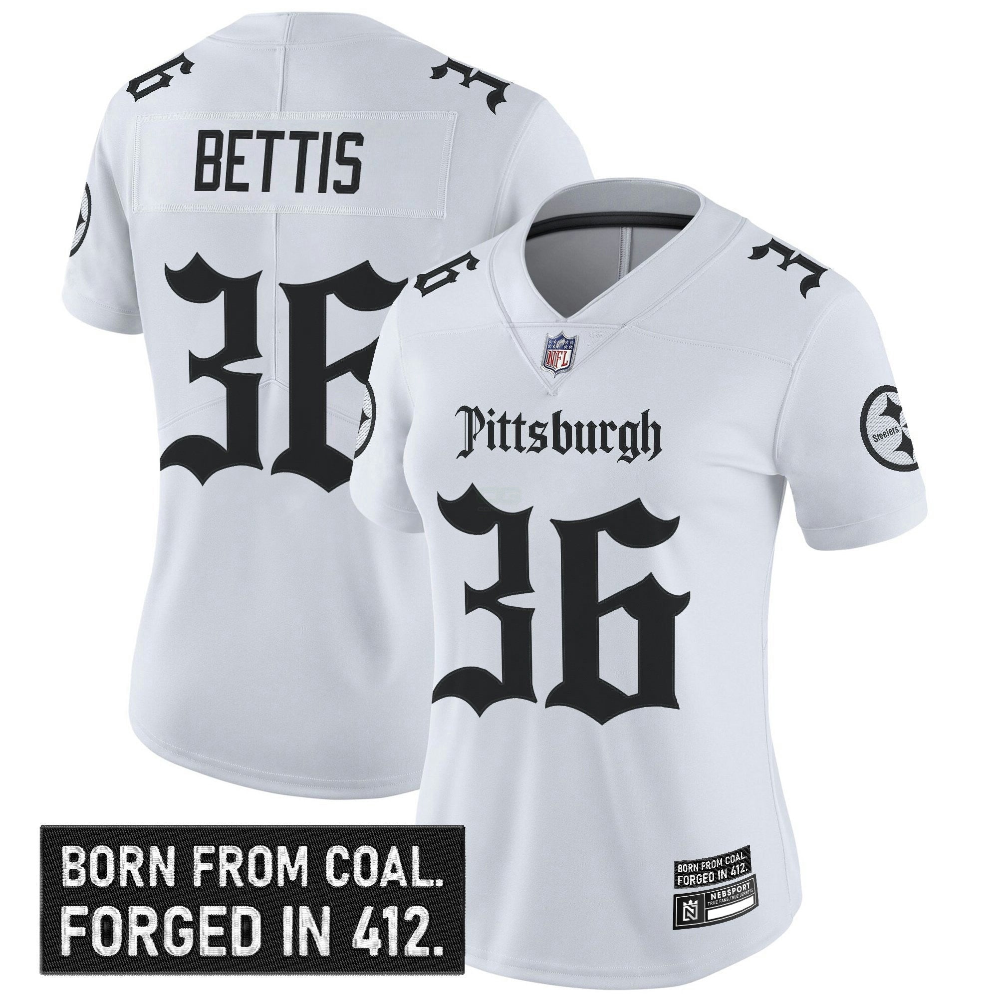 Camisa NFL Women’s Pittsburgh ‘Gothic Steel City Edition’ Vapor Limited Jersey