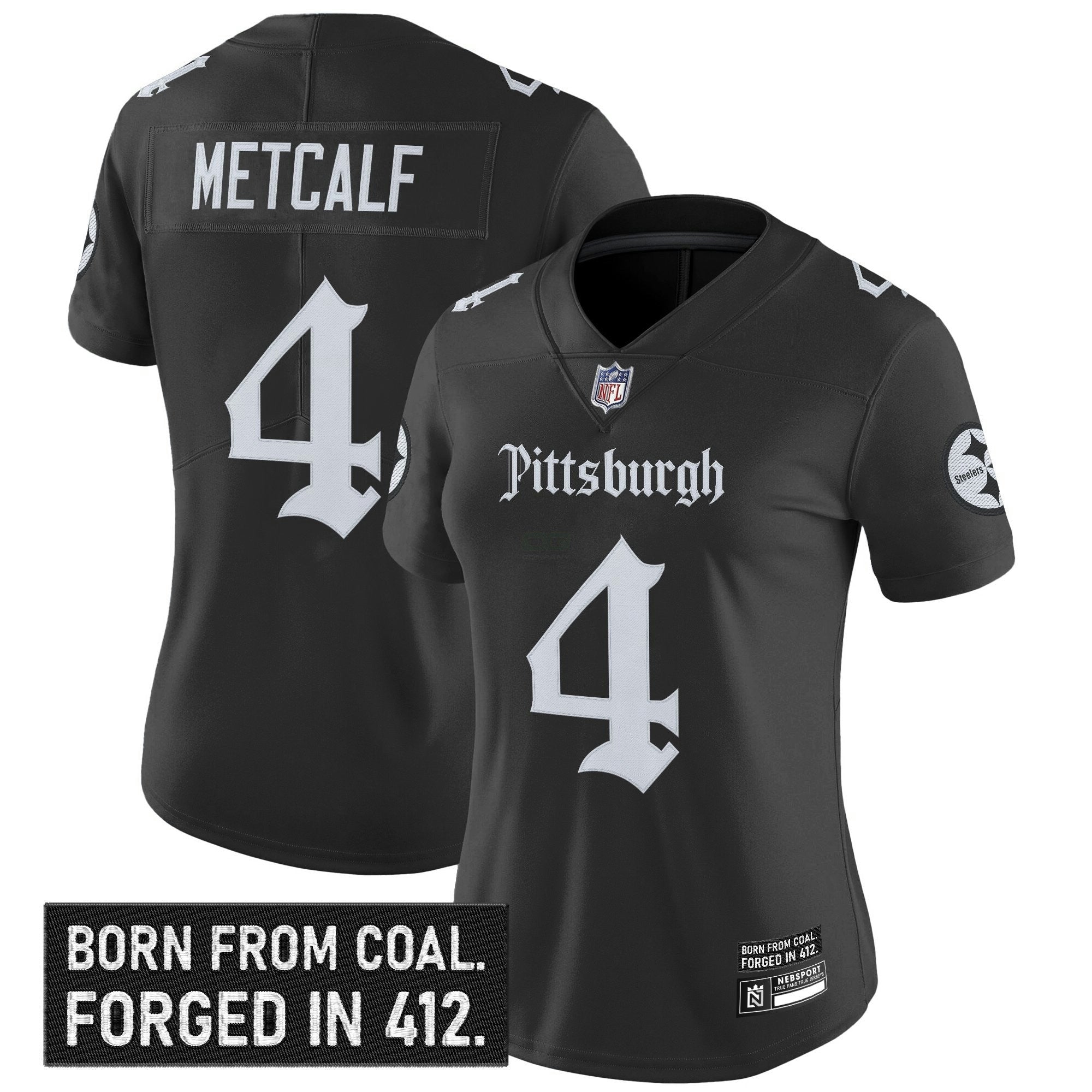 Camisa NFL Women’s Pittsburgh ‘Gothic Steel City Edition’ Vapor Limited Jersey