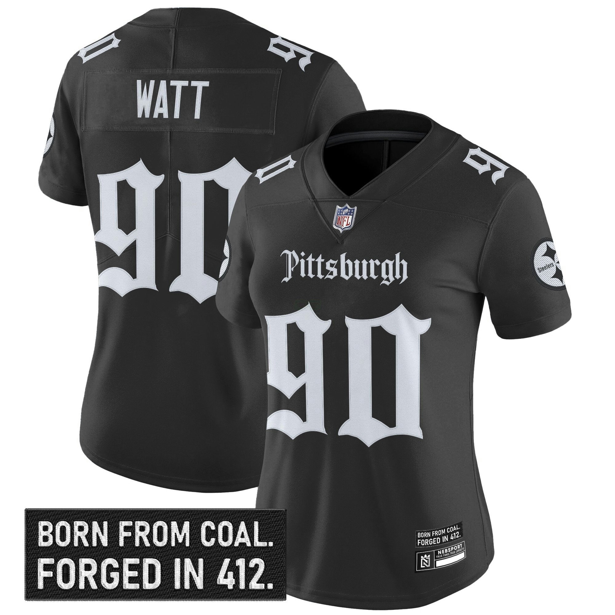 Camisa NFL Women’s Pittsburgh ‘Gothic Steel City Edition’ Vapor Limited Jersey