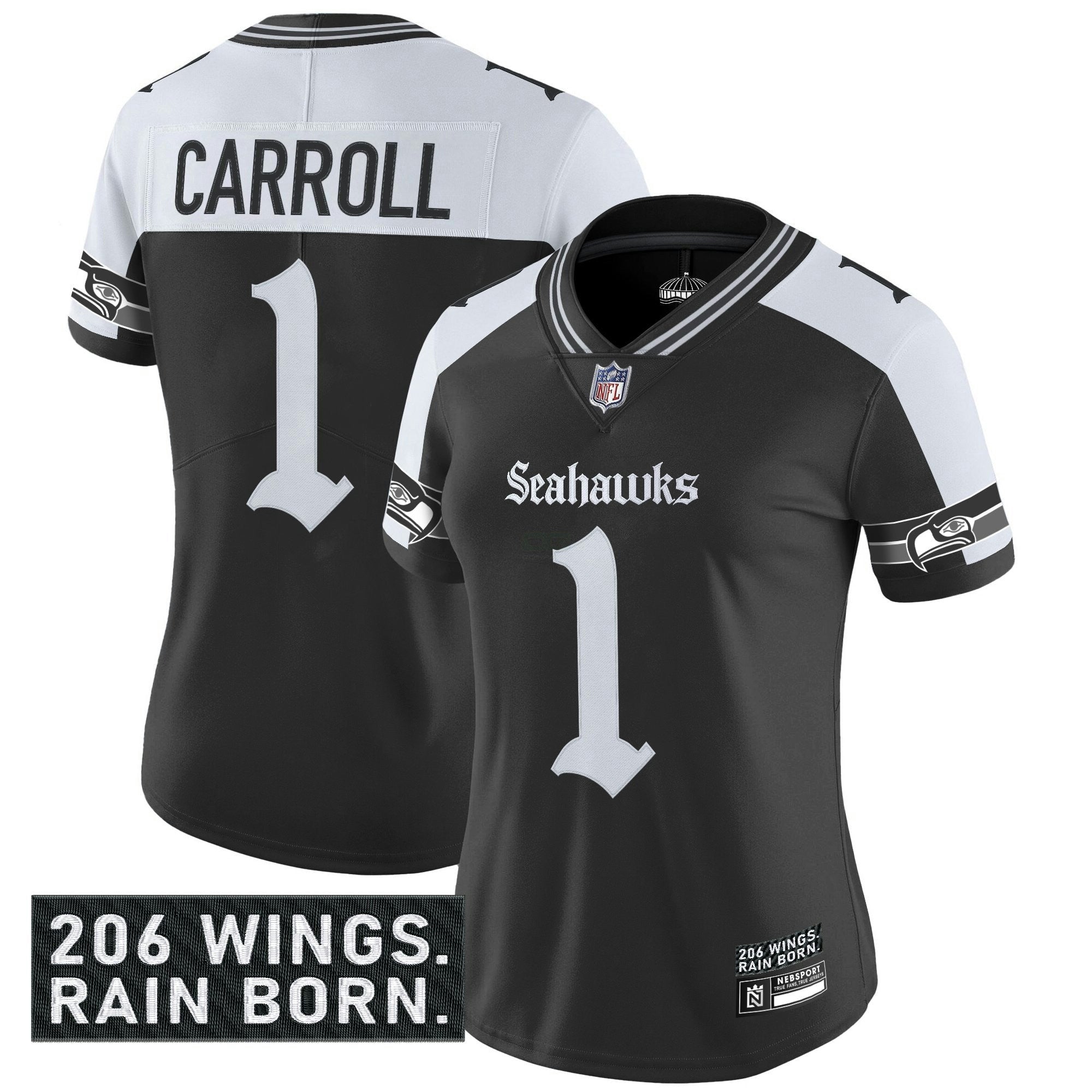 Camisa NFL Women’s Seattle ‘Gothic Rain City Shadows Edition’ Vapor Limited Jersey