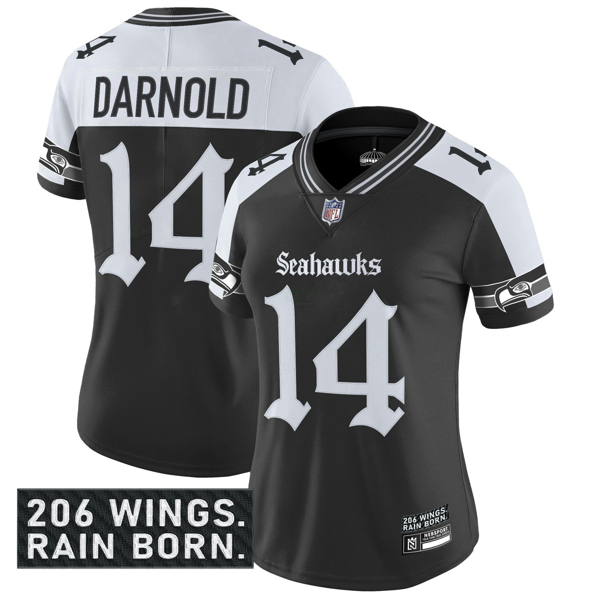Camisa NFL Women’s Seattle ‘Gothic Rain City Shadows Edition’ Vapor Limited Jersey