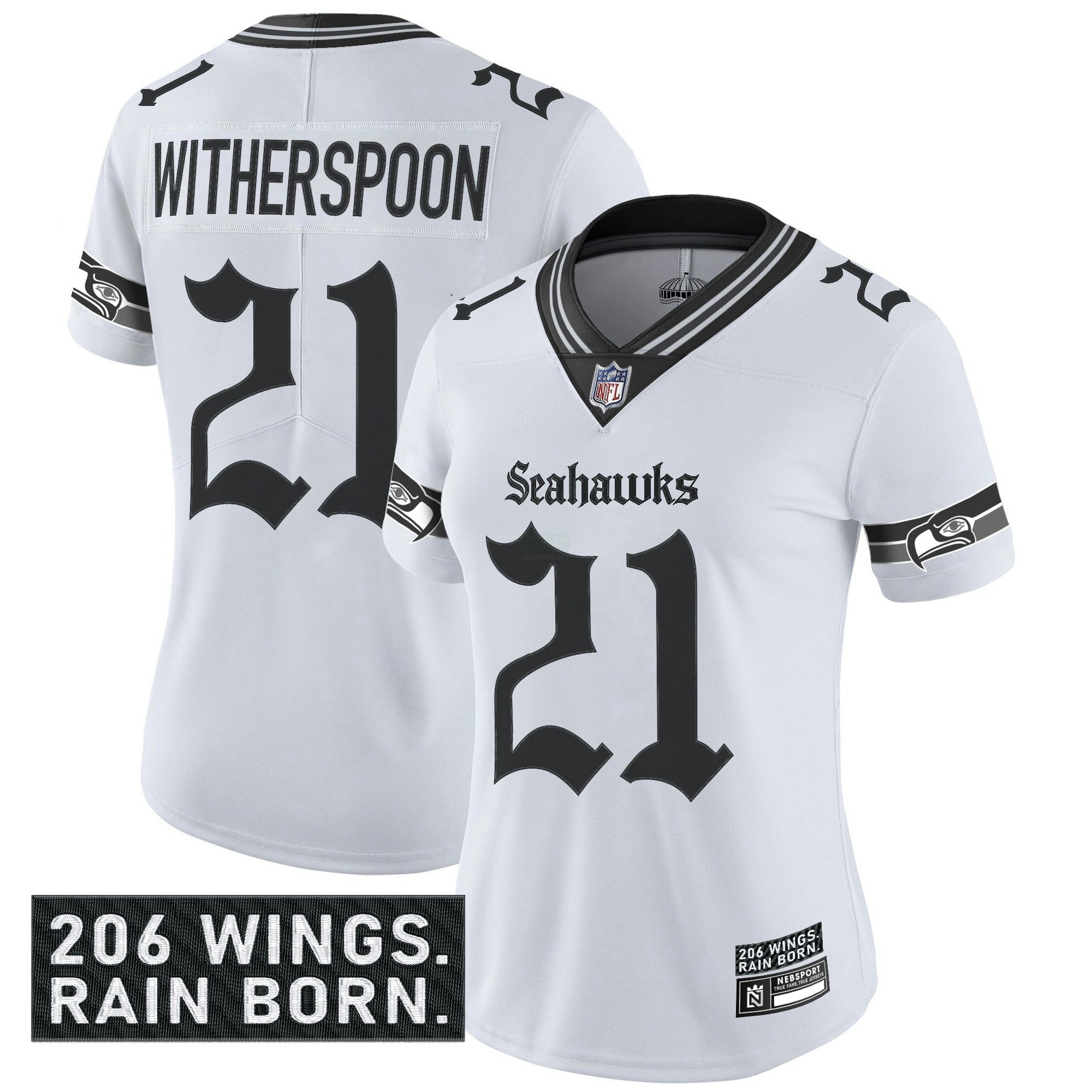 Camisa NFL Women’s Seattle ‘Gothic Rain City Shadows Edition’ Vapor Limited Jersey