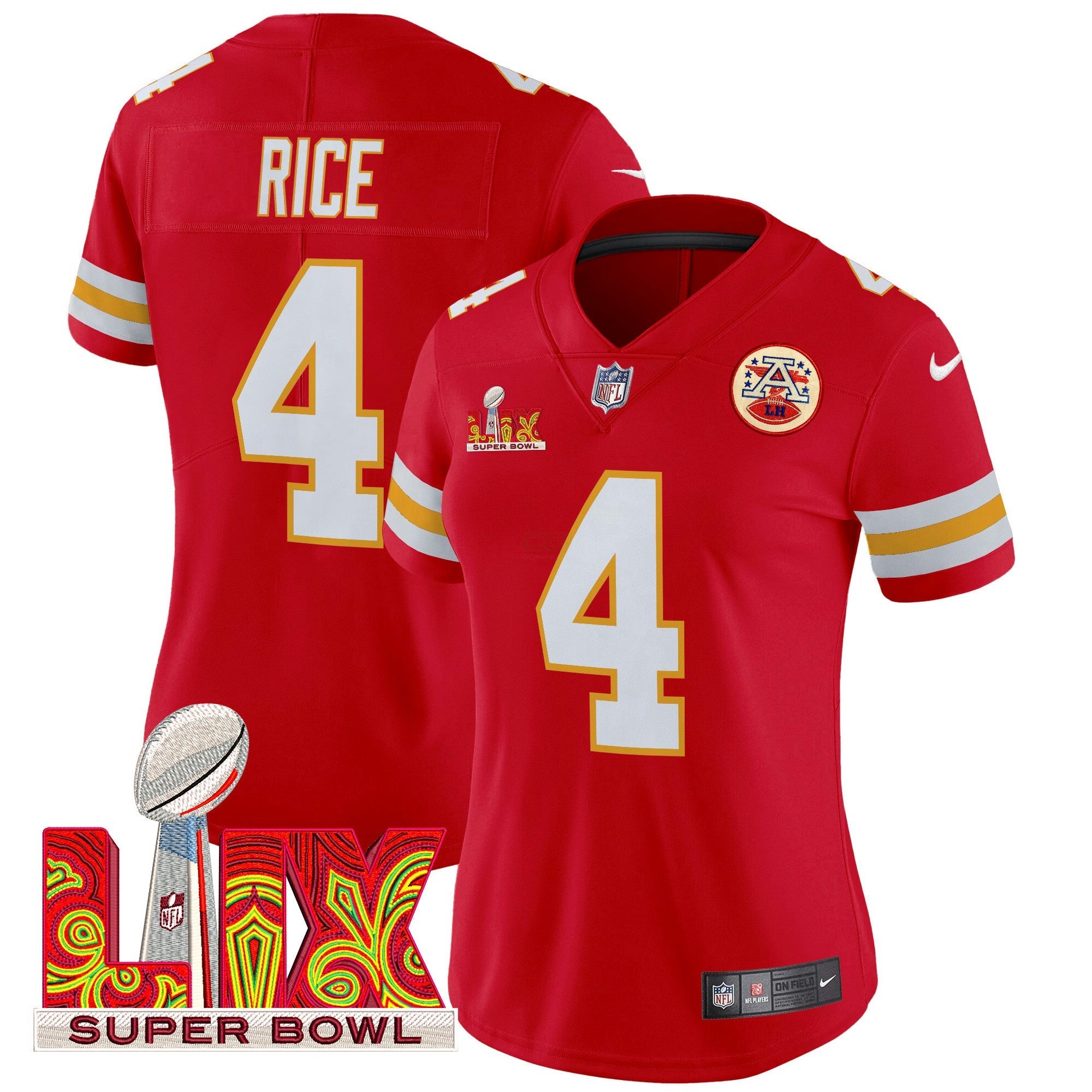 Camisa NFL Women’s Super Bowl LIX Patch Vapor Limited Jersey