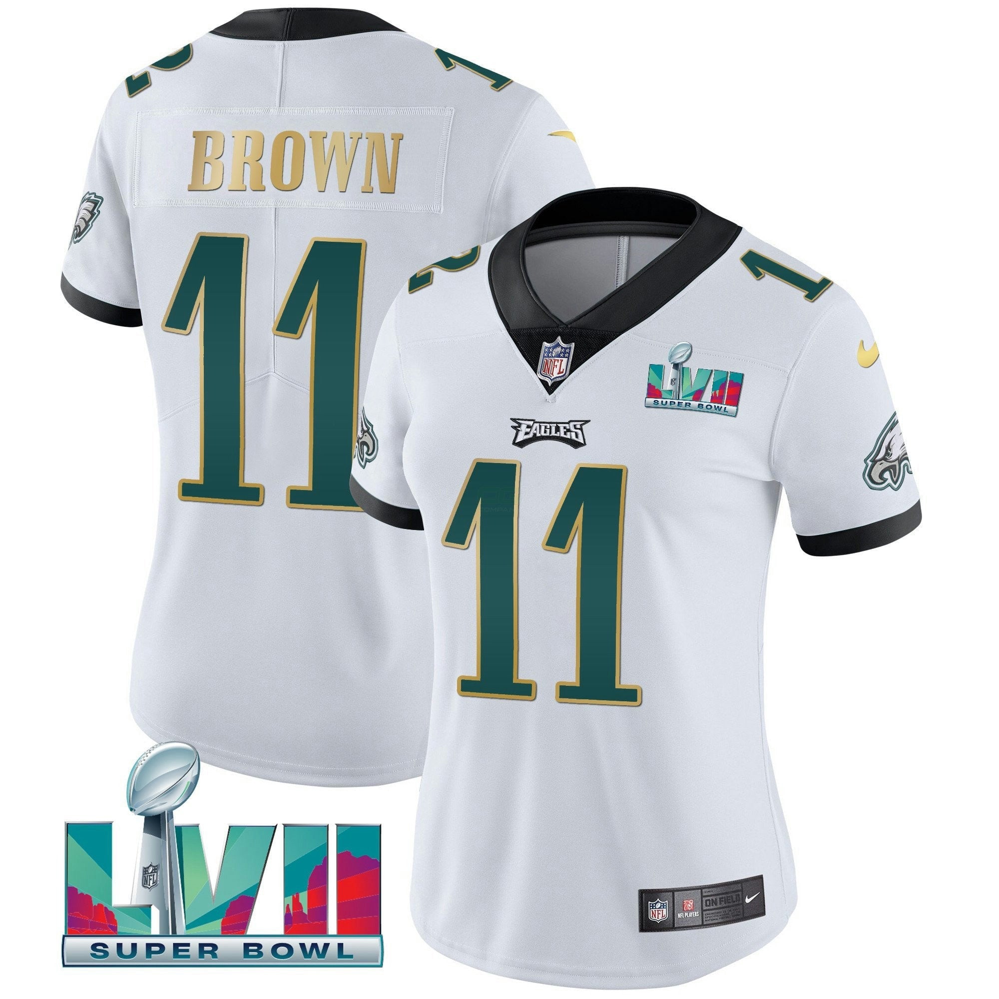 Camisa NFL Women’s Super Bowl LVII Dourada Trim Jersey